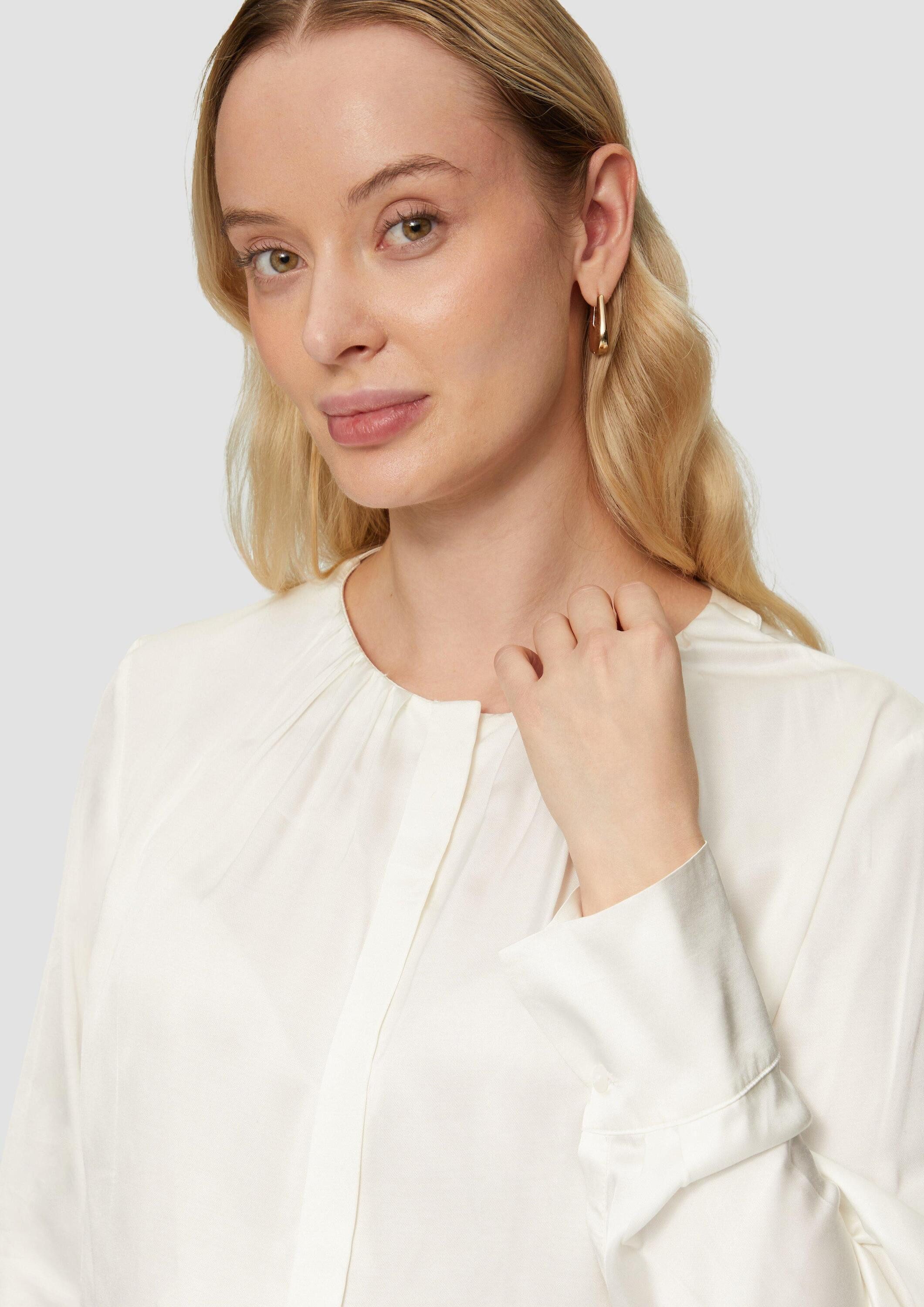s.Oliver Langarmbluse Bluse Elegante Bluse mit verdeckter Knopfleiste