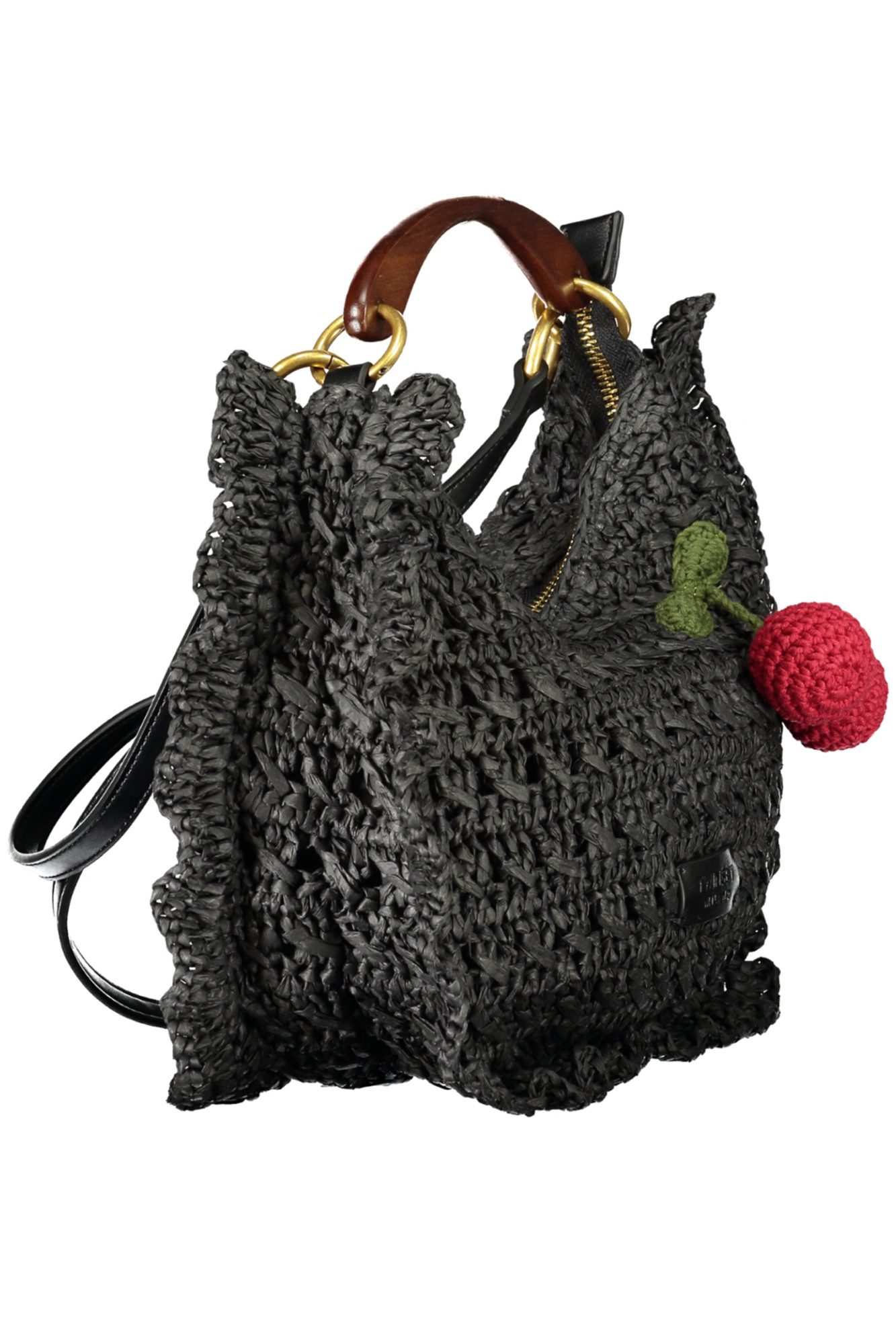 TWINSET Umhängetasche, Elegante schwarze Tasche mit abnehmbarem Schulterriemen und Logo