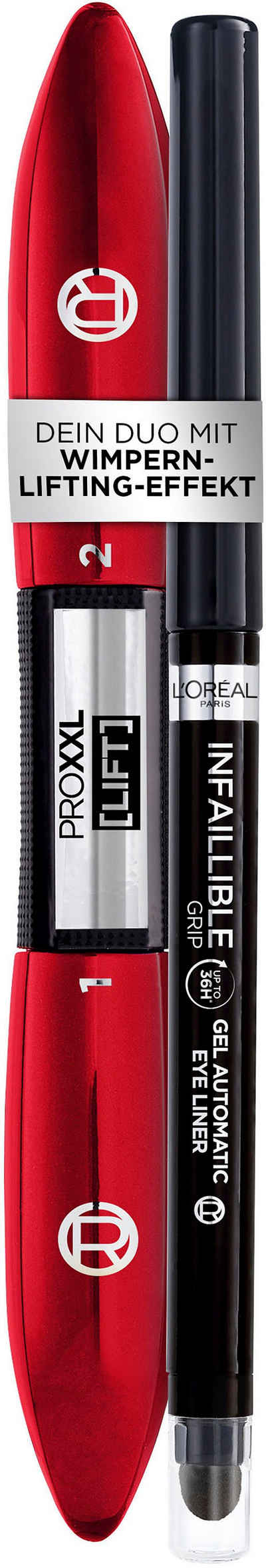 L'ORÉAL PARIS Schmink-Set L'Oréal Paris Intensive Blicke: Mascara + Liner, 2-tlg., Make-Up-Set, Mascara, Liner, Wimperntusche, schwunggebend