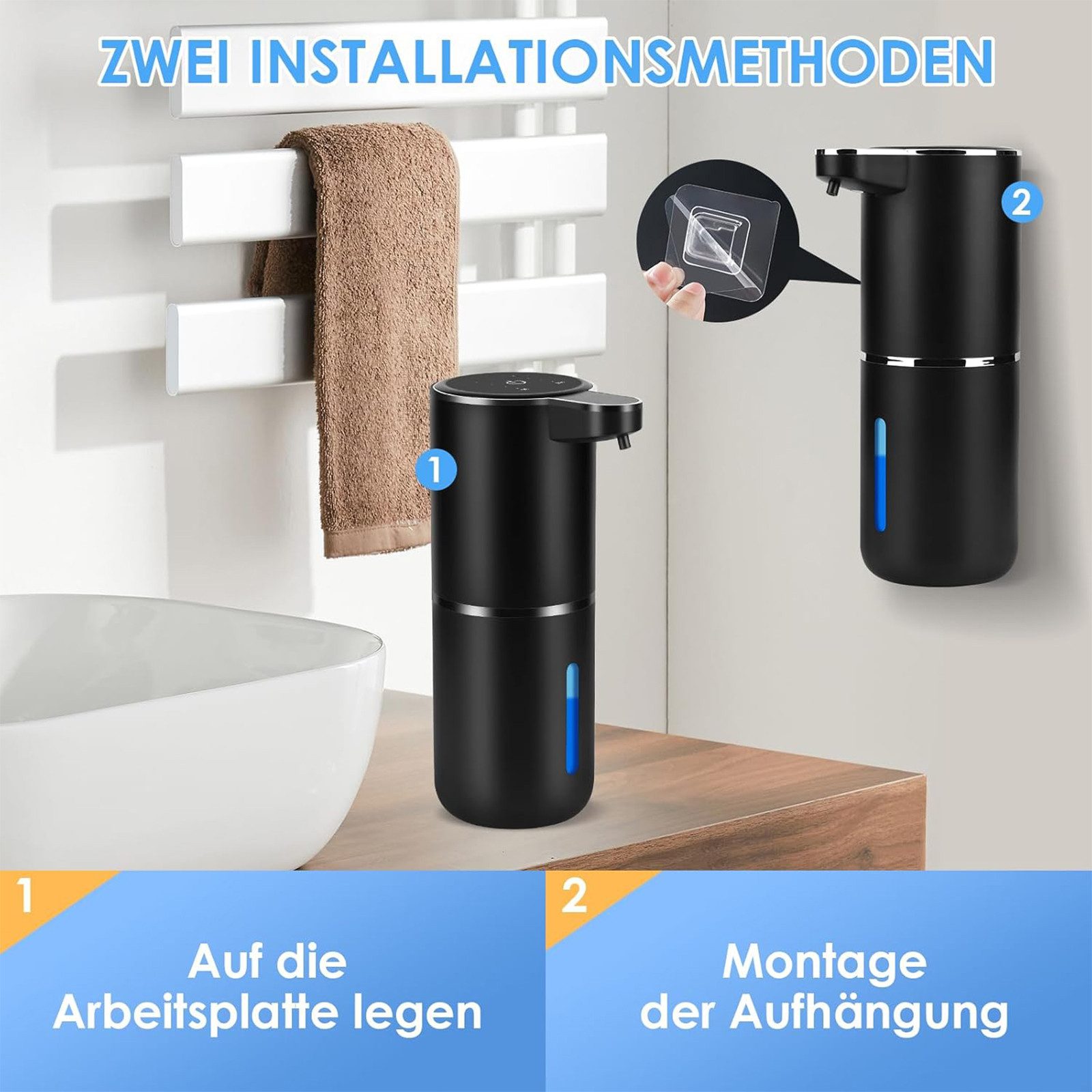 REDOM Seifenspender Automatischer Seifenpumpe mit Infrarot-Sensor Wandseife günstig online kaufen