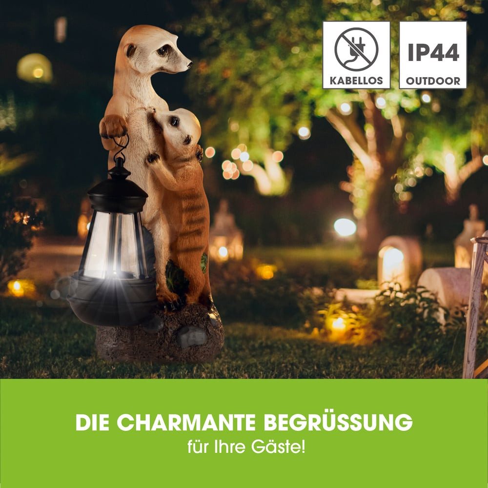 EASYmaxx LED Solarleuchte Erdmännchen-Familie, Handbemalt & günstig online kaufen