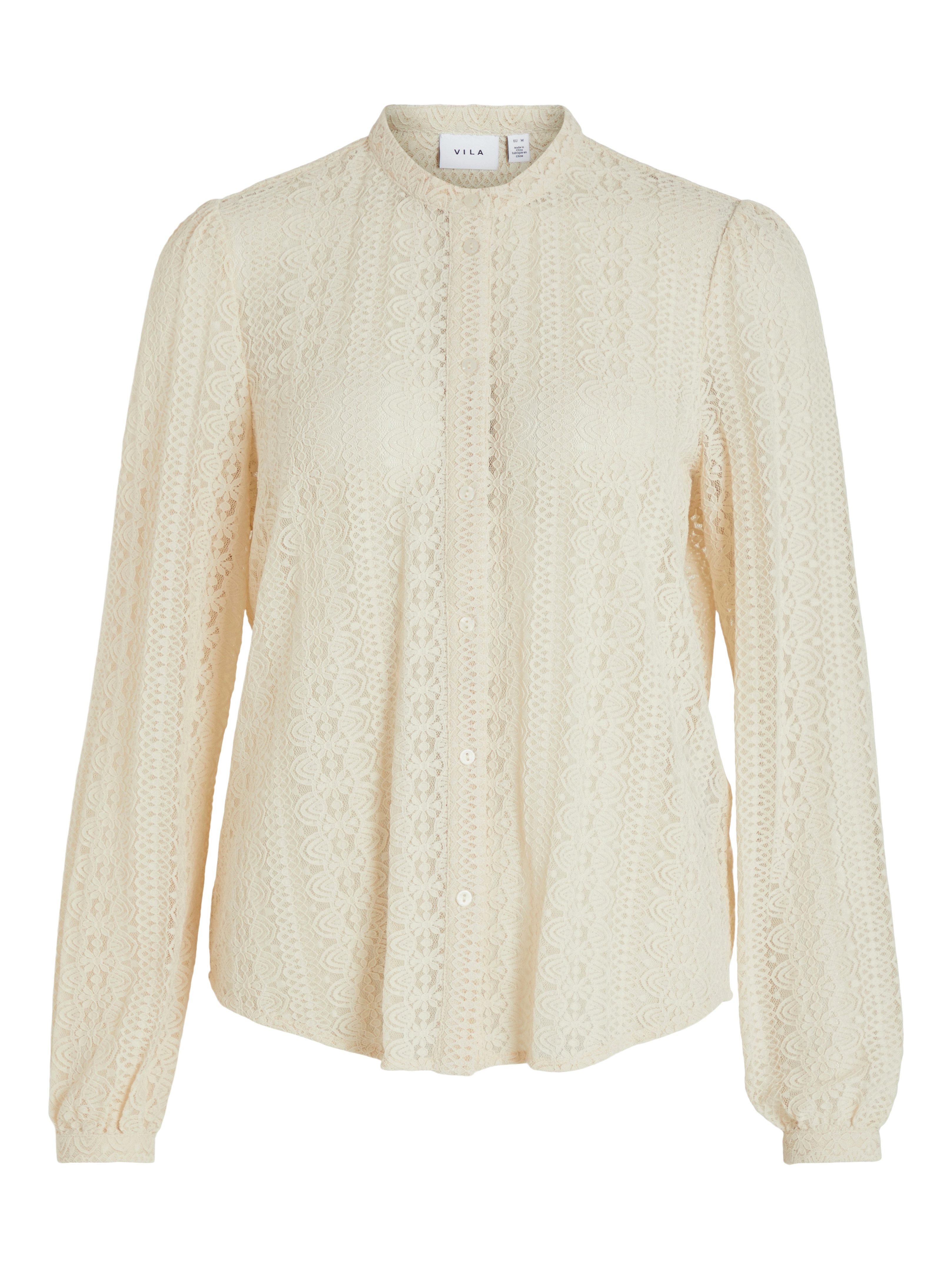 Blusenshirt VICHIKKA LACE L/S SHIRT- NOOS