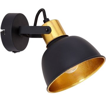 etc-shop Wandleuchte, Leuchtmittel nicht inklusive, Wandleuchte schwenkbar Wandlampe Wohnzimmer schwarz Strahler