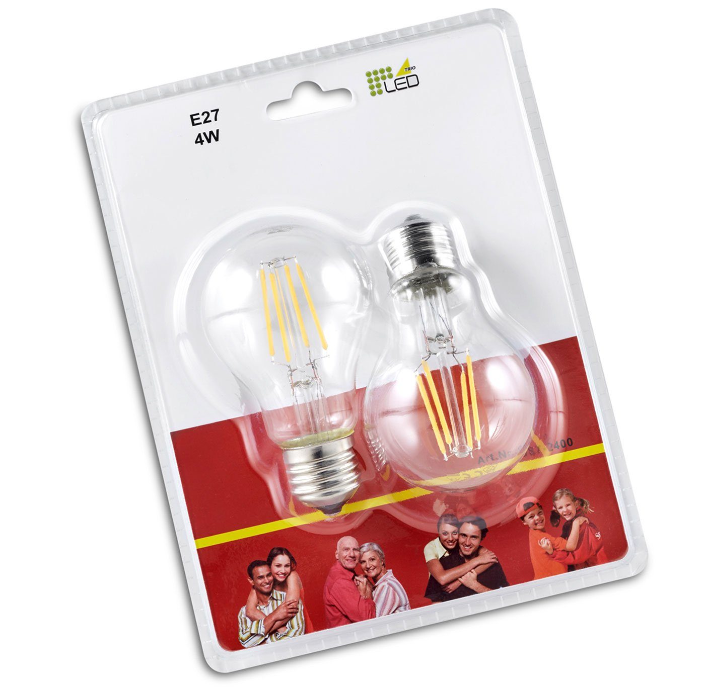 TRIO Leuchten LED-Filament RL188, E27, 2 St., warmweiß
