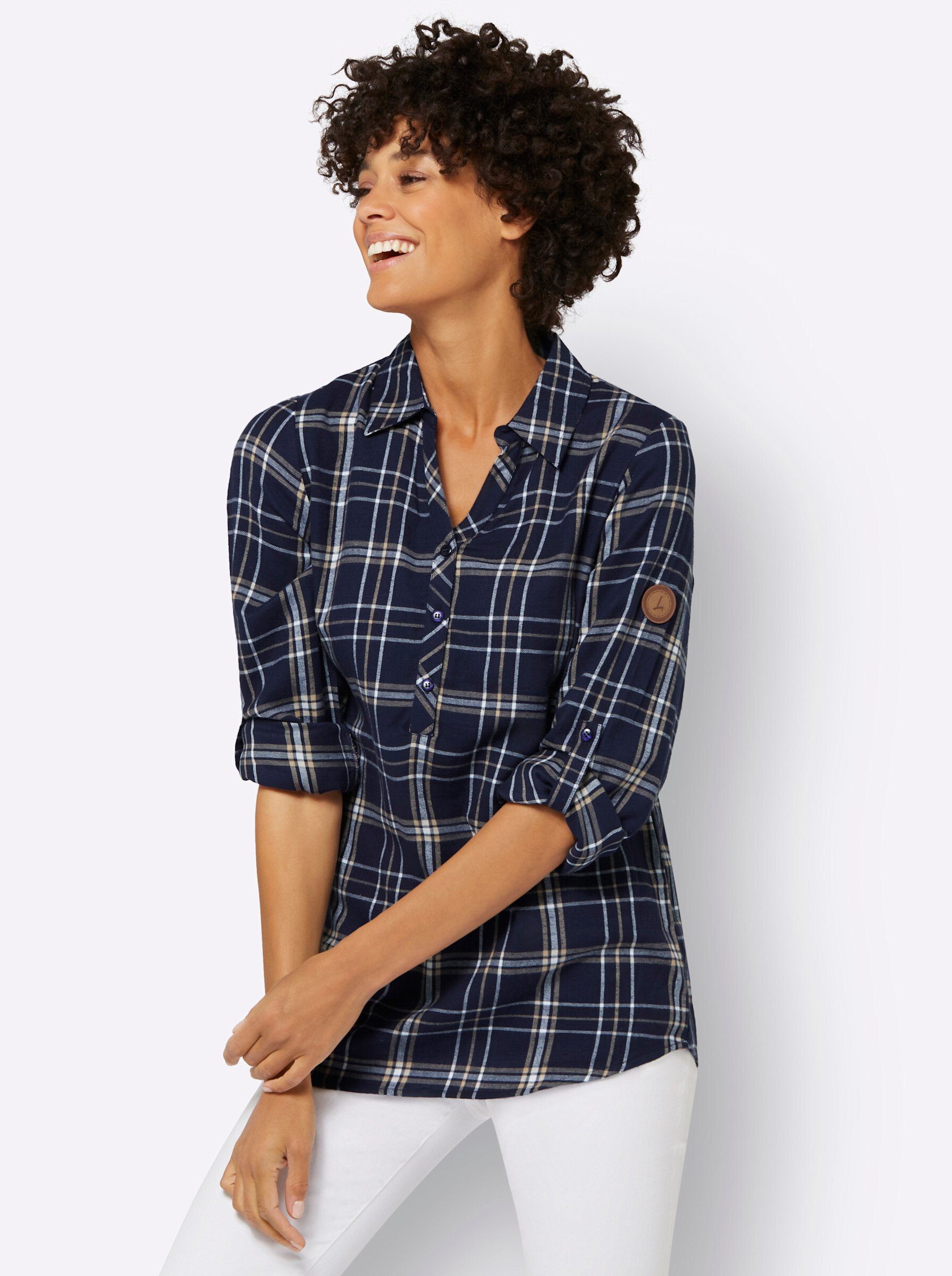 Klassische Bluse Flanell-Bluse