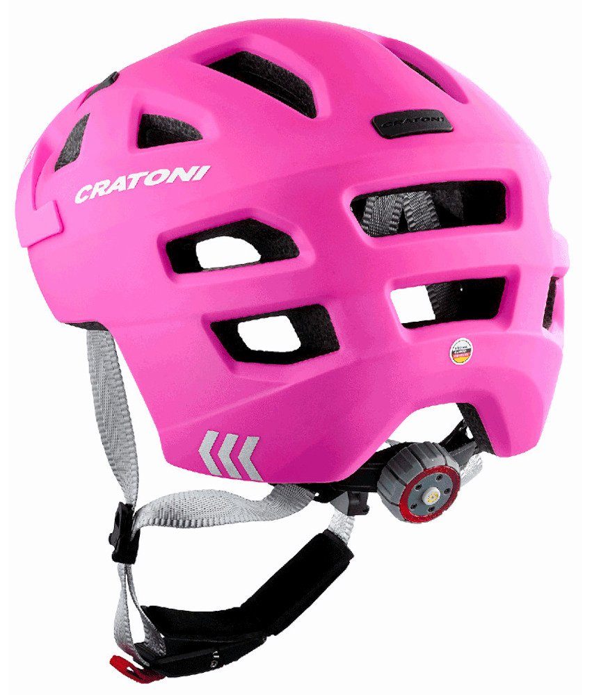 Cratoni Fahrradhelm Maxster Pro Jugendhelm mit Rücklicht Kinderhelm