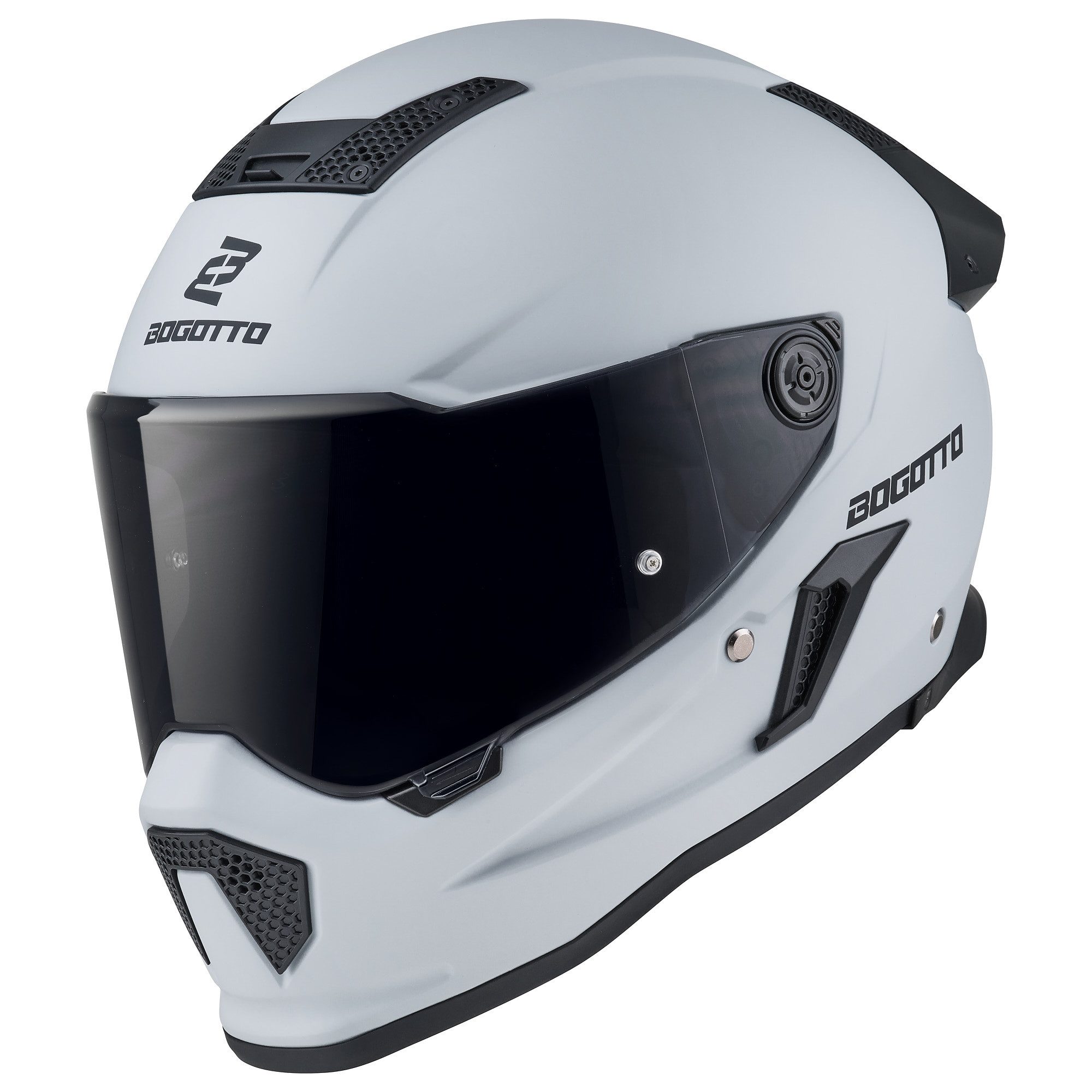 Bogotto Motorradhelm Rapto Helm, vorbereitet für Kommunikationssystem,geeignet für Brillenträger,v
