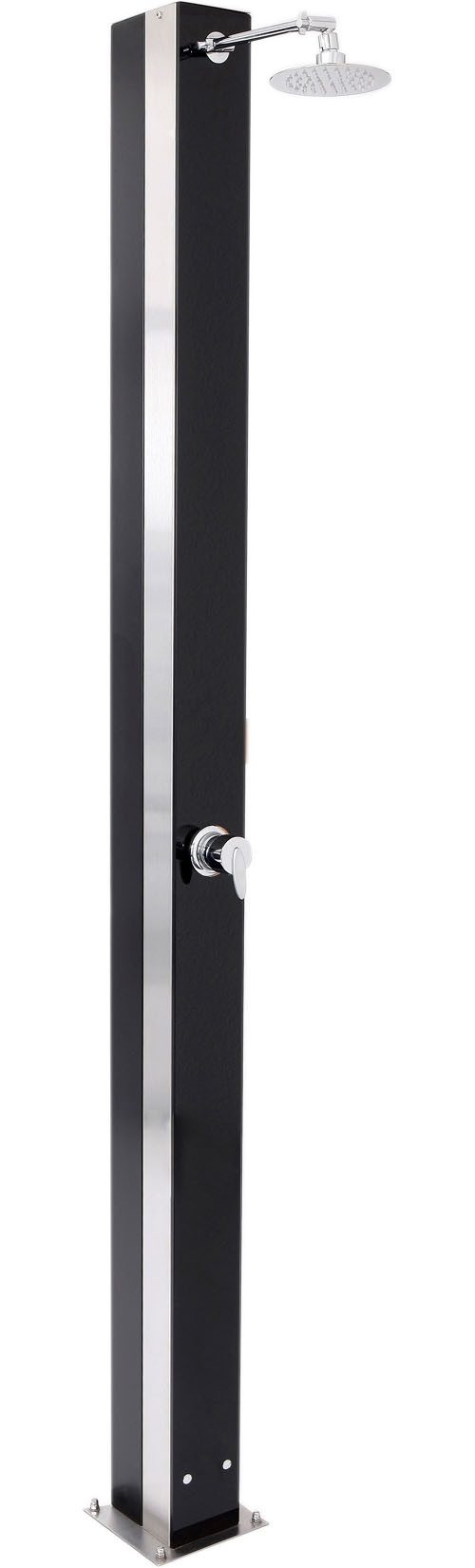 SUMMER FUN Gartendusche Solardusche Exquisit aus Edelstahl mit Glasfront 18l (Packung, 1 St)