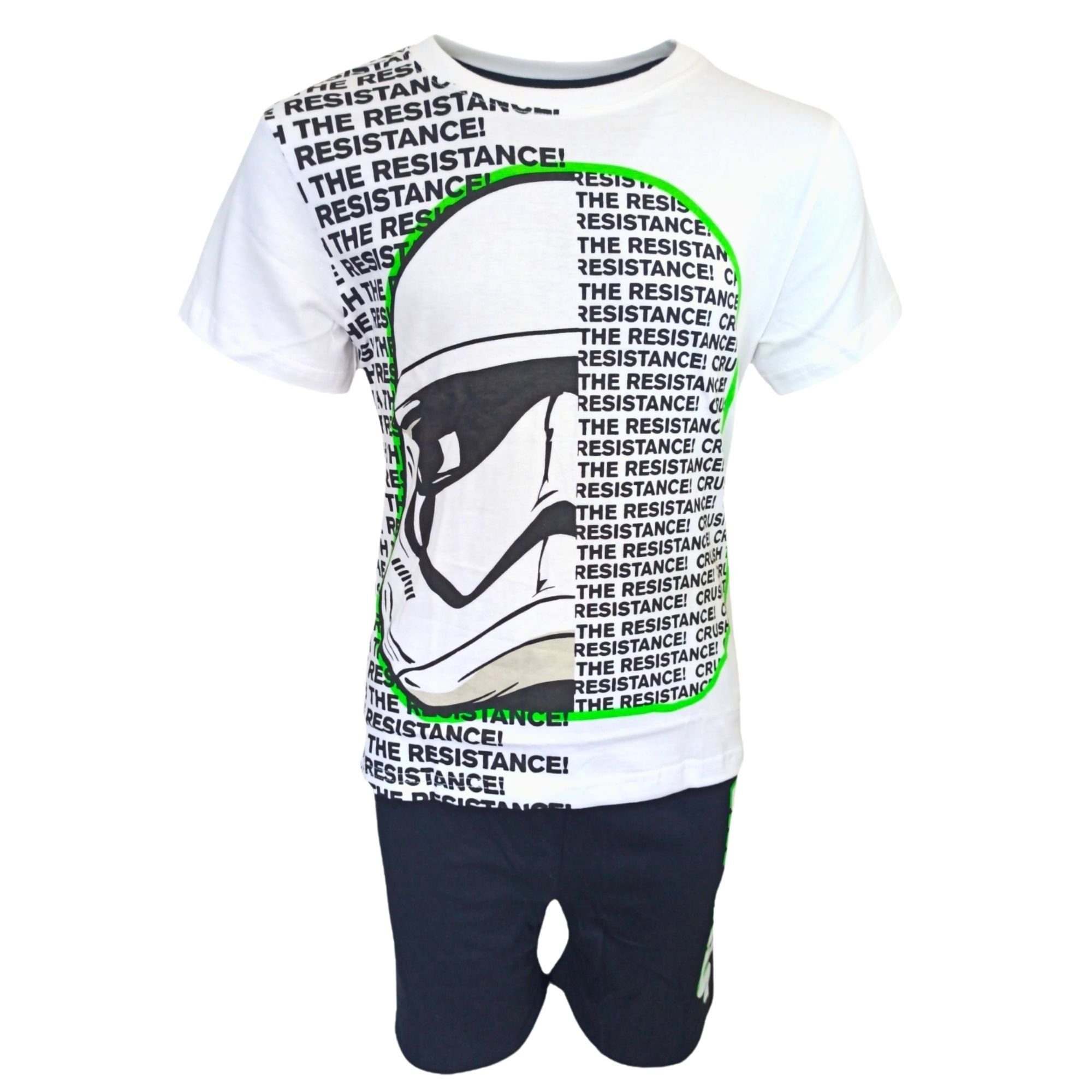 Star Wars Schlafanzug Sturmtruppler THE RESISTANCE! (2 tlg) Jungen Pyjama kurzarm Shorty aus Baumwolle Gr. 134-164 cm