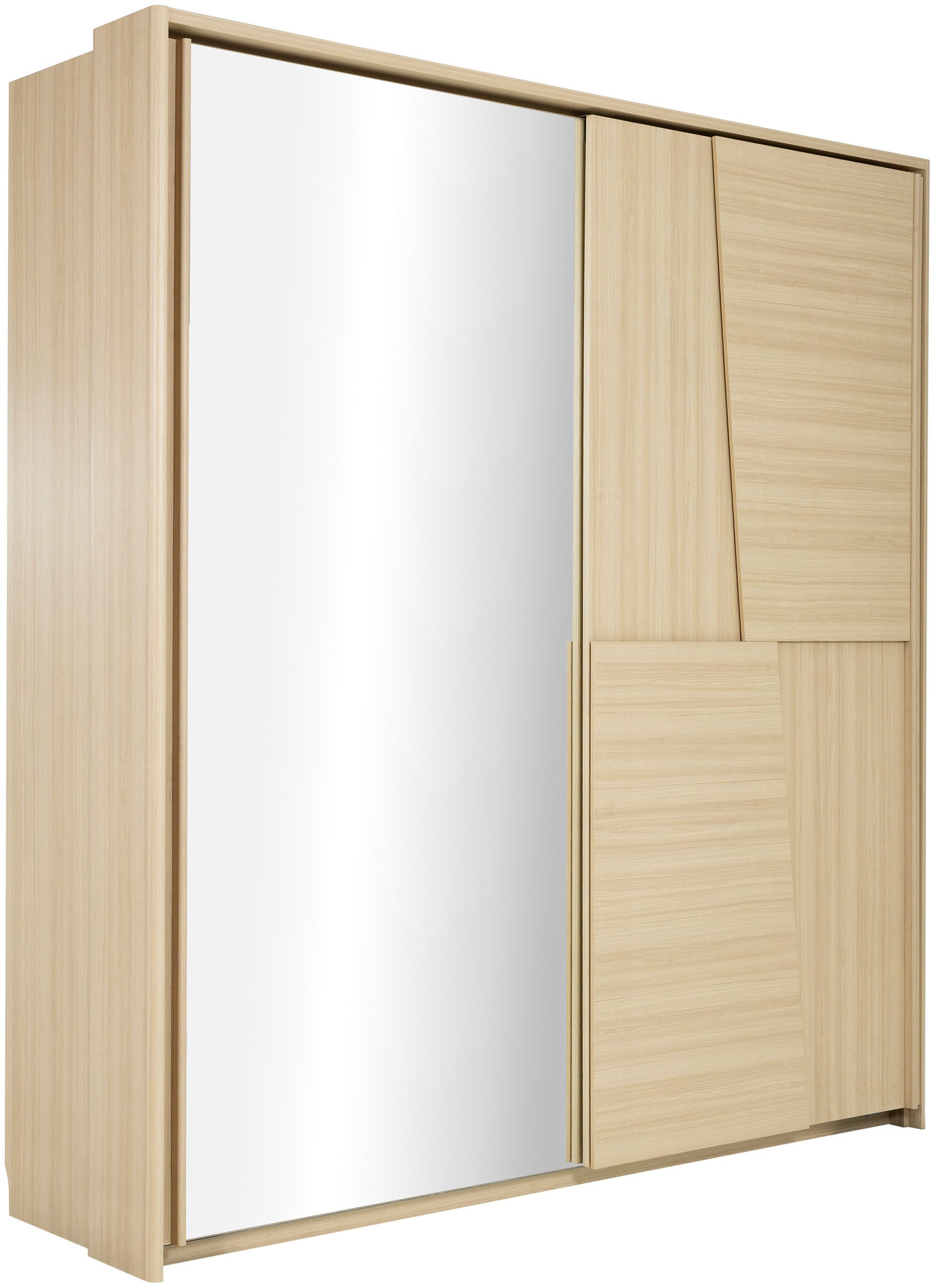 Gami Kleiderschrank SILVA Schiebeschrank mit 2 Türen Optimale Stauraumkapazität, Front mit LED-Beleuchtung
