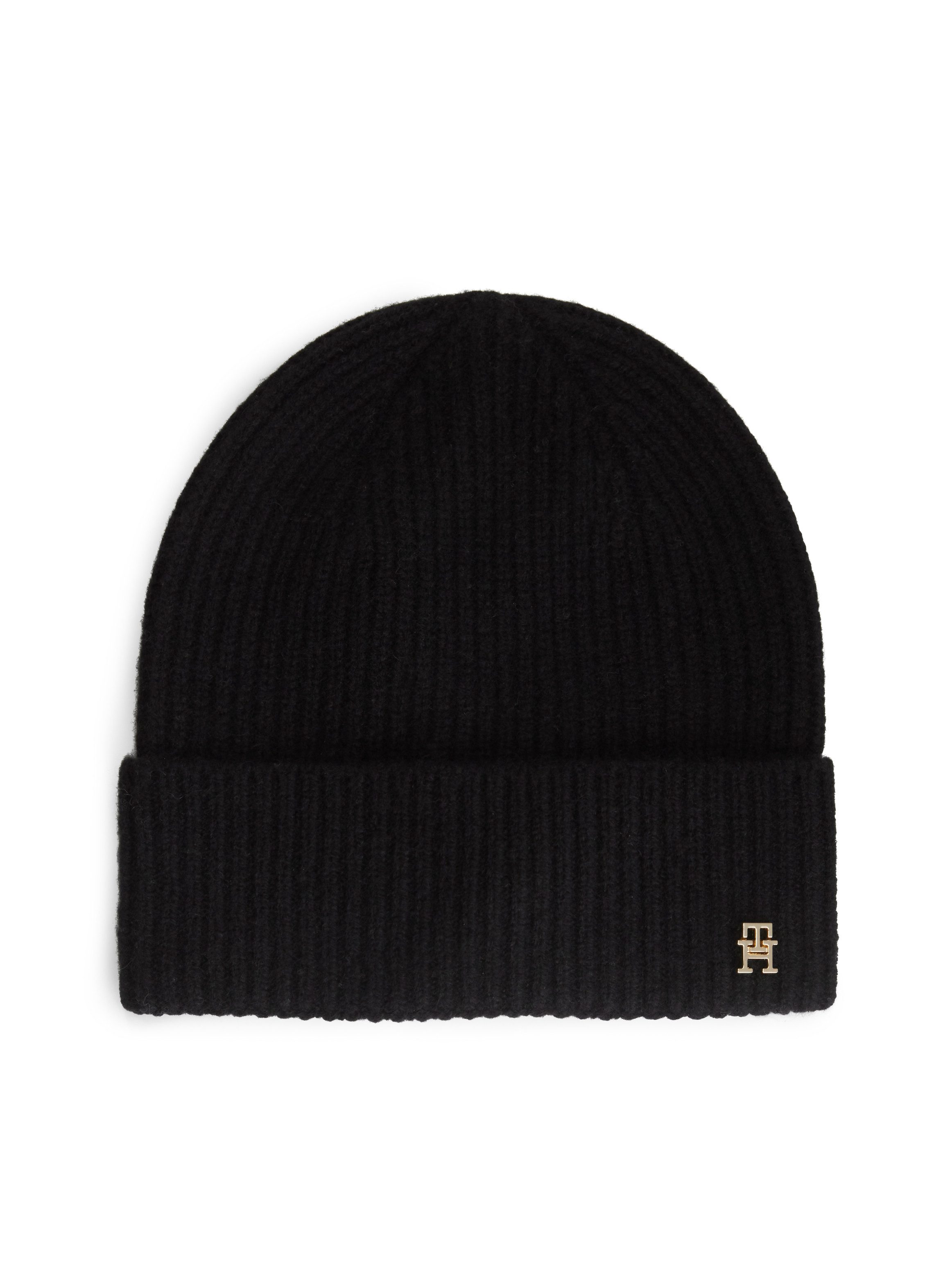 Tommy Hilfiger Beanie CASHMERE BEANIE Regular fit mit Markenlogoemblem