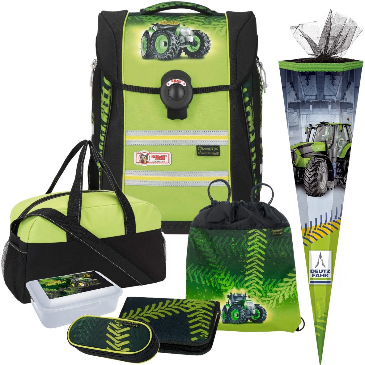 McNeill Schulranzen 1.Klasse Jungen Primero McLight (Set, 7-tlg)