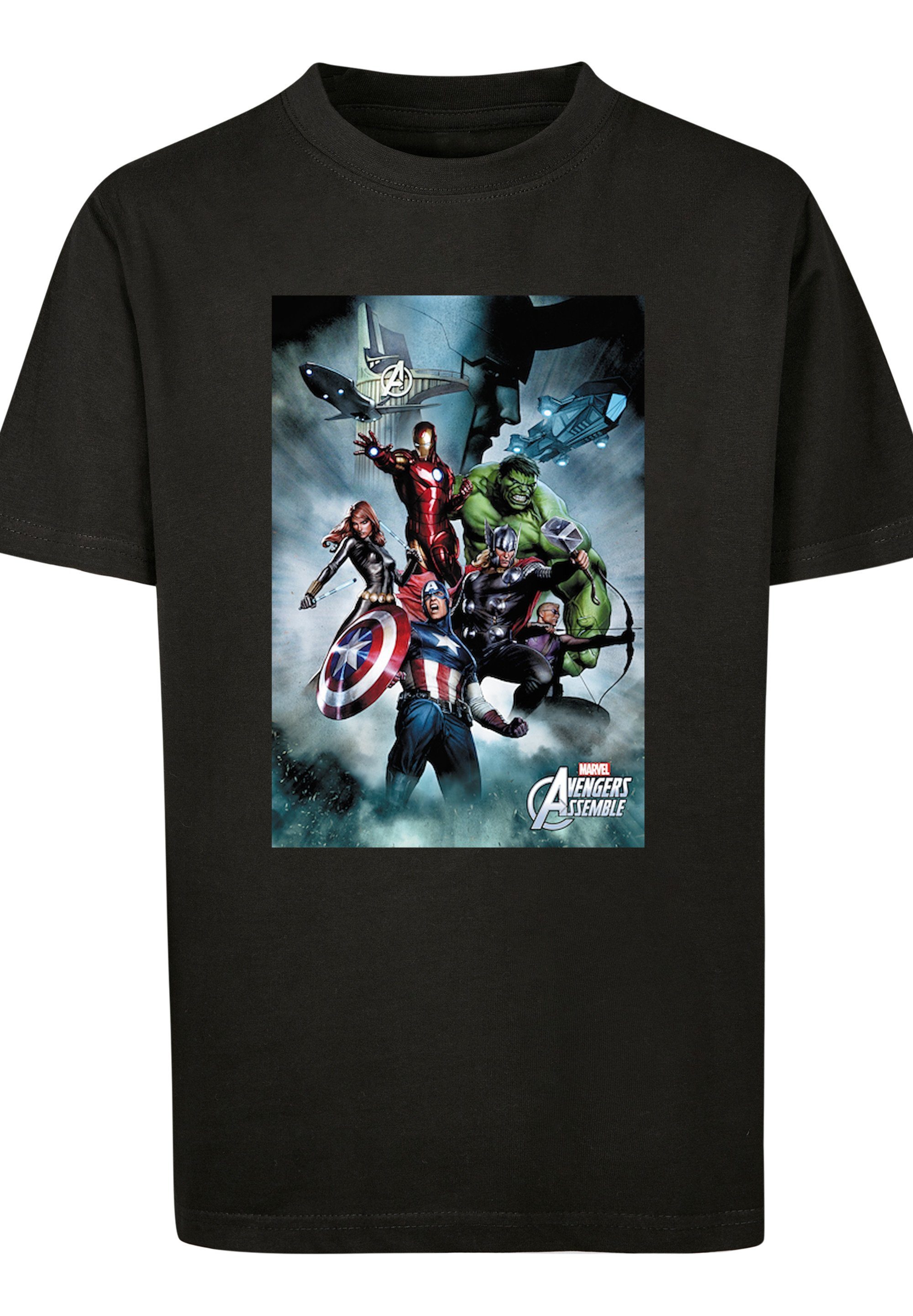 Assemble T-Shirt Mädchen,Logo Marvel F4NT4STIC T-Shirt Montage Team Unisex Avengers Kinder,Premium Merch,Jungen, Print, F4NT4STIC