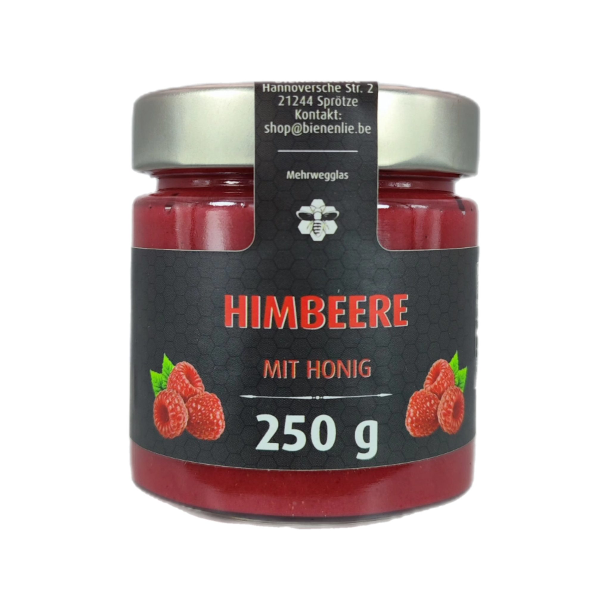 Imkerei BienenLie.be Honig Himbeere mit Honig - fruchtig & süß, 250g, 1 x 250 g, 1 St.