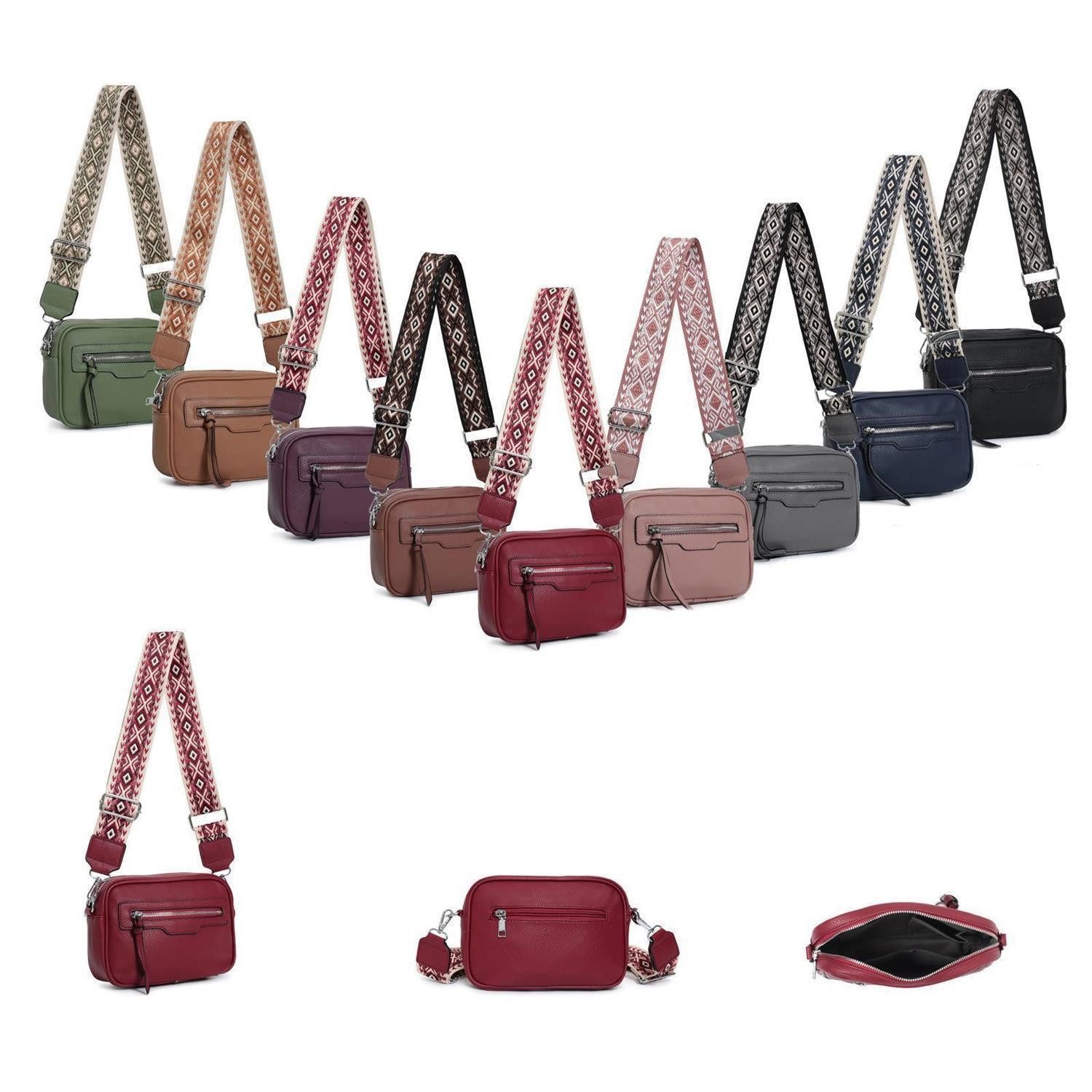 ITALYSHOP24 Schultertasche Damen Umhängetasche CrossBody Brusttasche günstig online kaufen