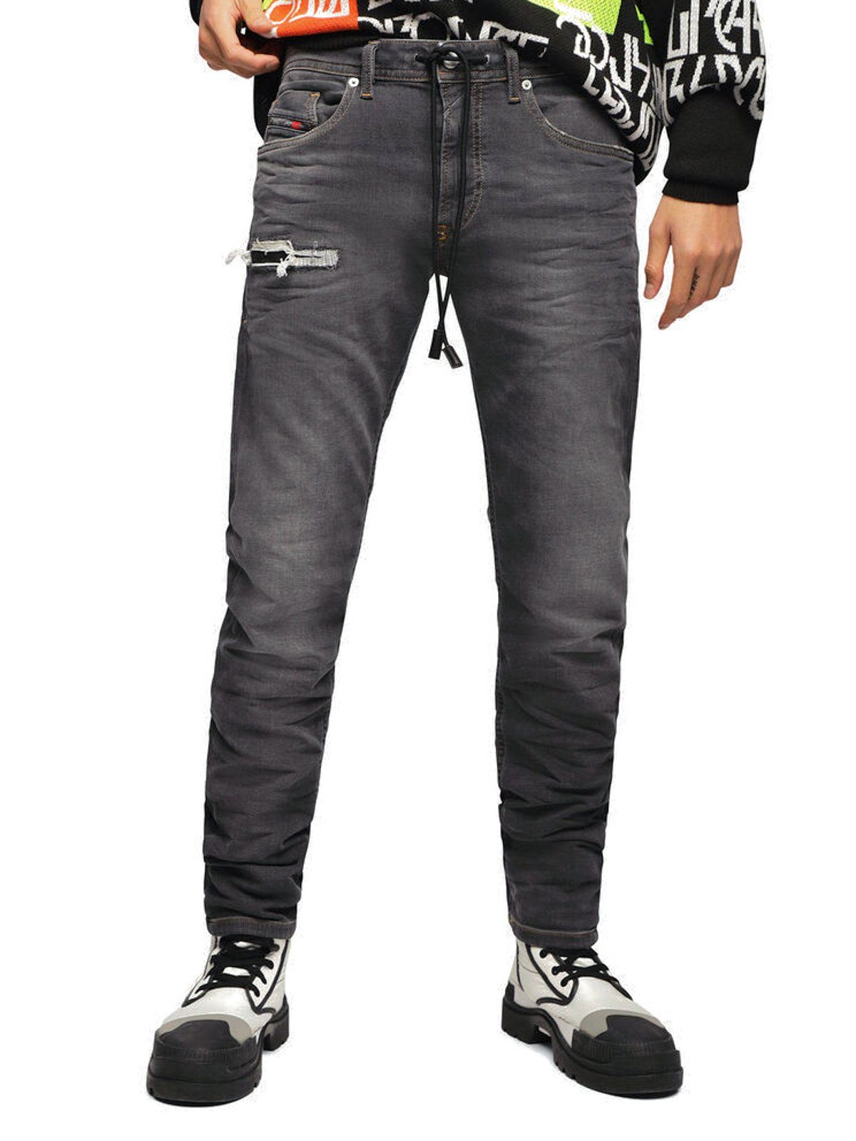 Diesel Slim-fit-Jeans Stretch Jogg Jeans Hose Schwarz, Thommer CB-NE 069EM