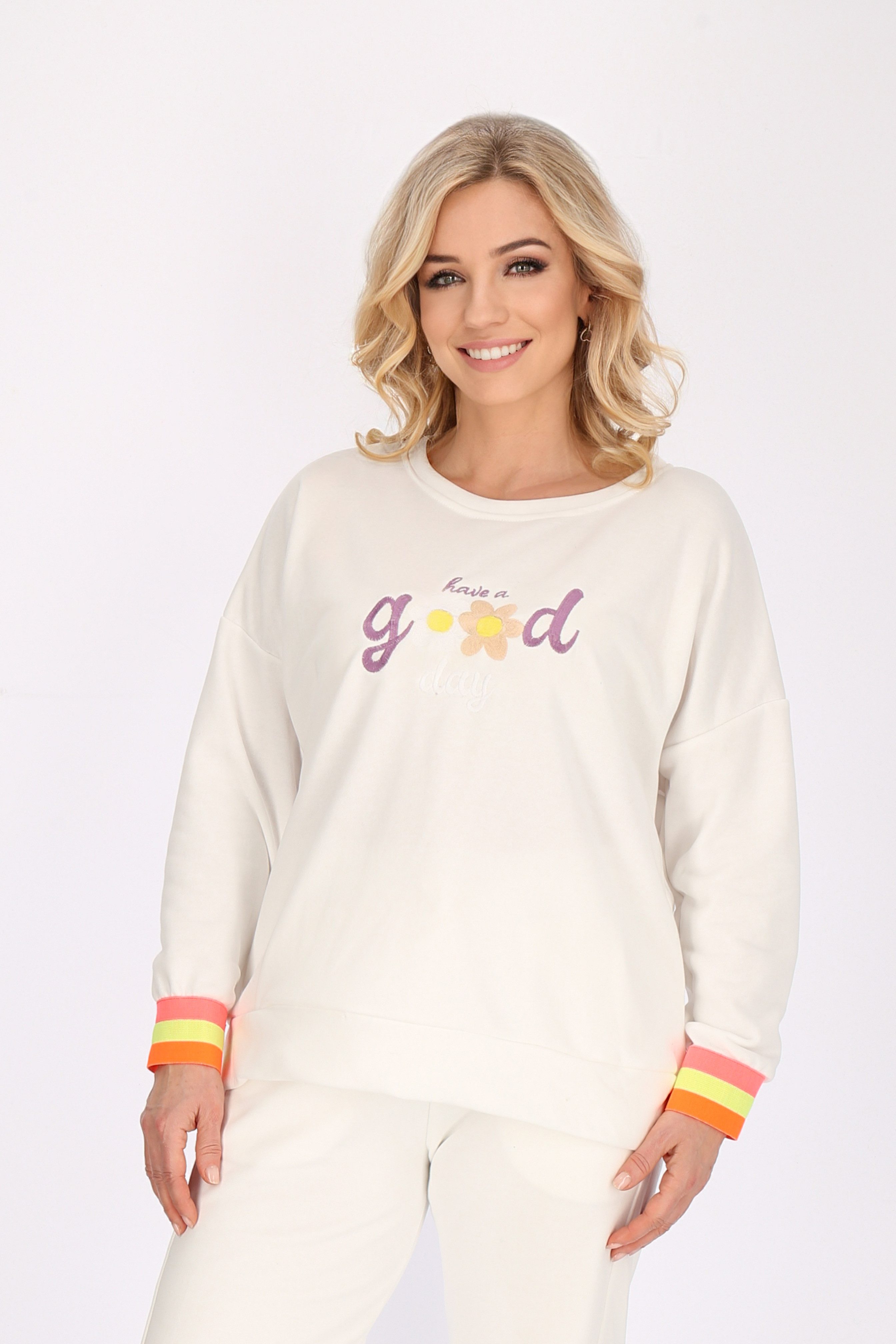 Worldclassca Sweatshirt Worldclassca Damen Sweatshirt "GOOD DAY "Langarmshirt Pullover Neu