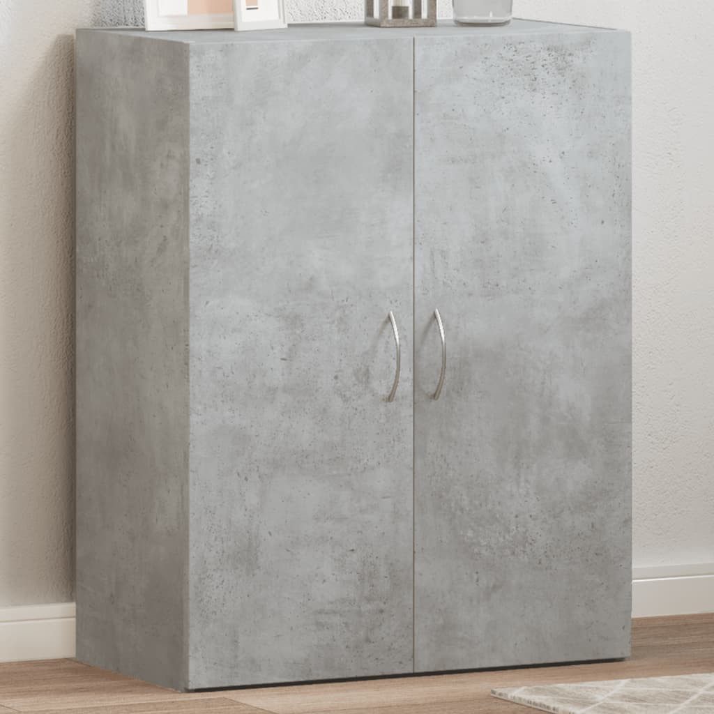 furnicato Aktenschrank Betongrau 60 x 32 x 77,5 cm aus Holzwerkstoff (1-St)