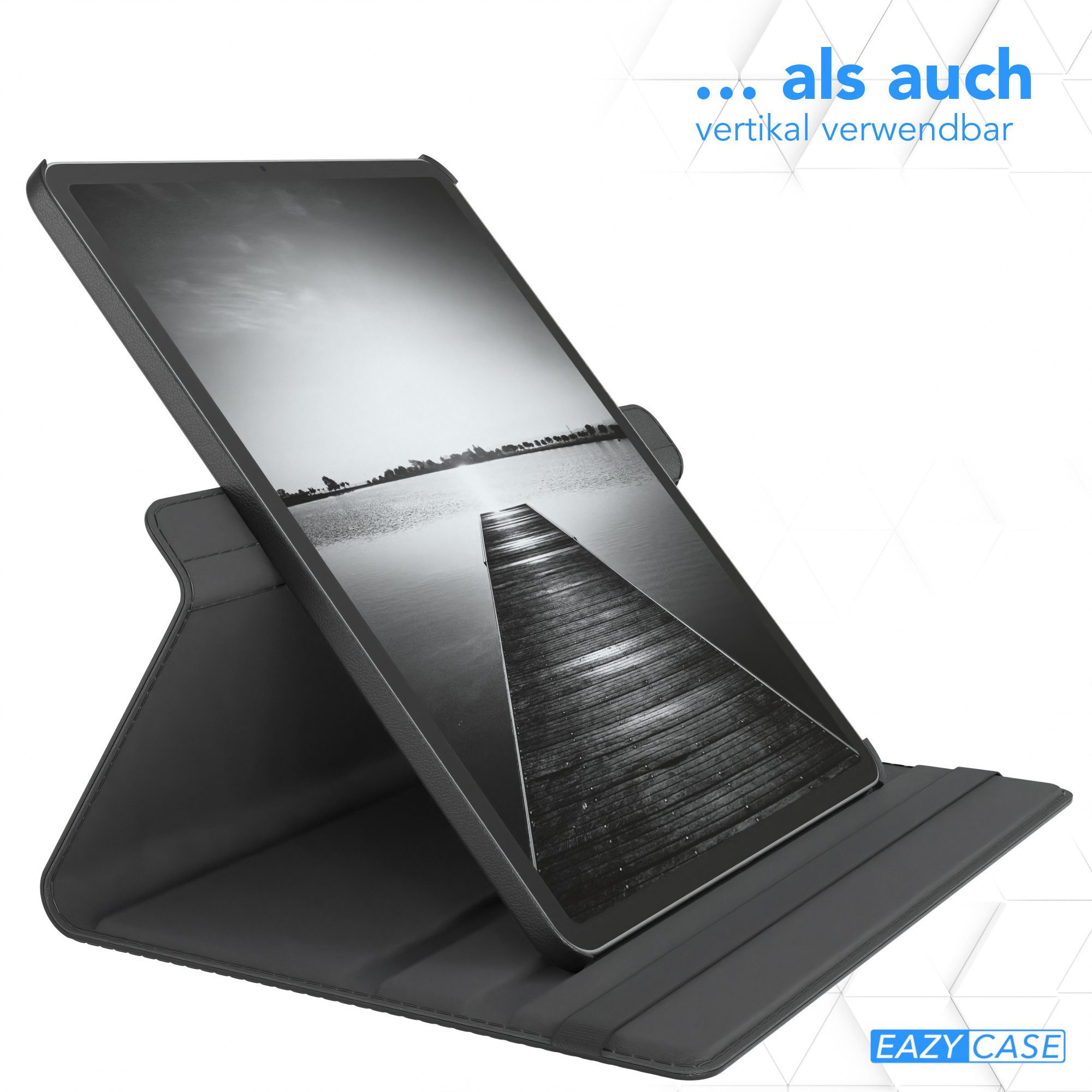 EAZY CASE Tablet-Hülle Rotation Case für Apple iPad Air 13 (2026) 13 Zoll, Hülle 360° drehbar mit Standfunktion Etui Anti-Kratz Tasche Schwarz – Bild 5 von 5