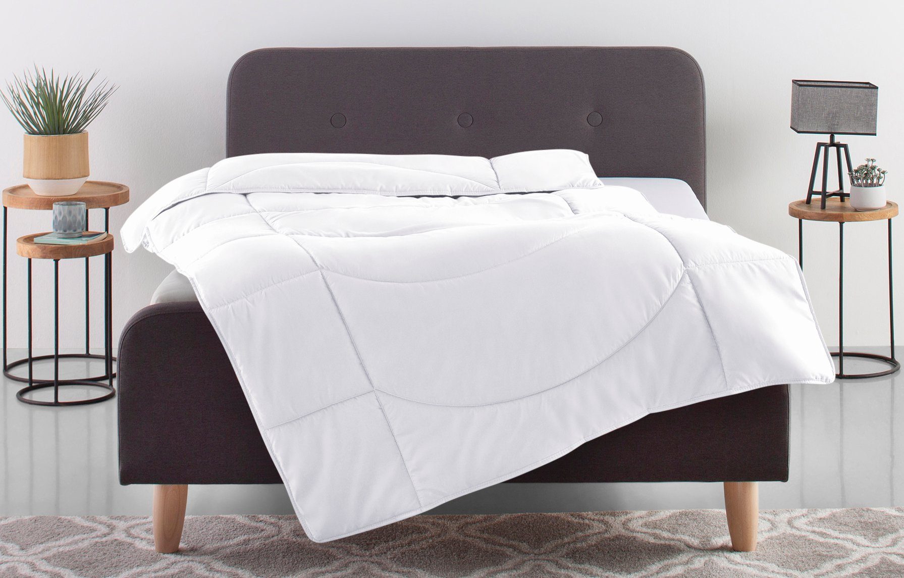 my home Microfaserbettdecke Microlux, Bettdecke 135x200 cm, 155x220 cm, 200x200 cm, Füllung: Polyester (3D-Klimafaser), Bezug: Polyester (Microfaser-Feinbatist), Bettdecken in 4 Farben, Sommer, Winter, 4 Jahreszeiten, Decke