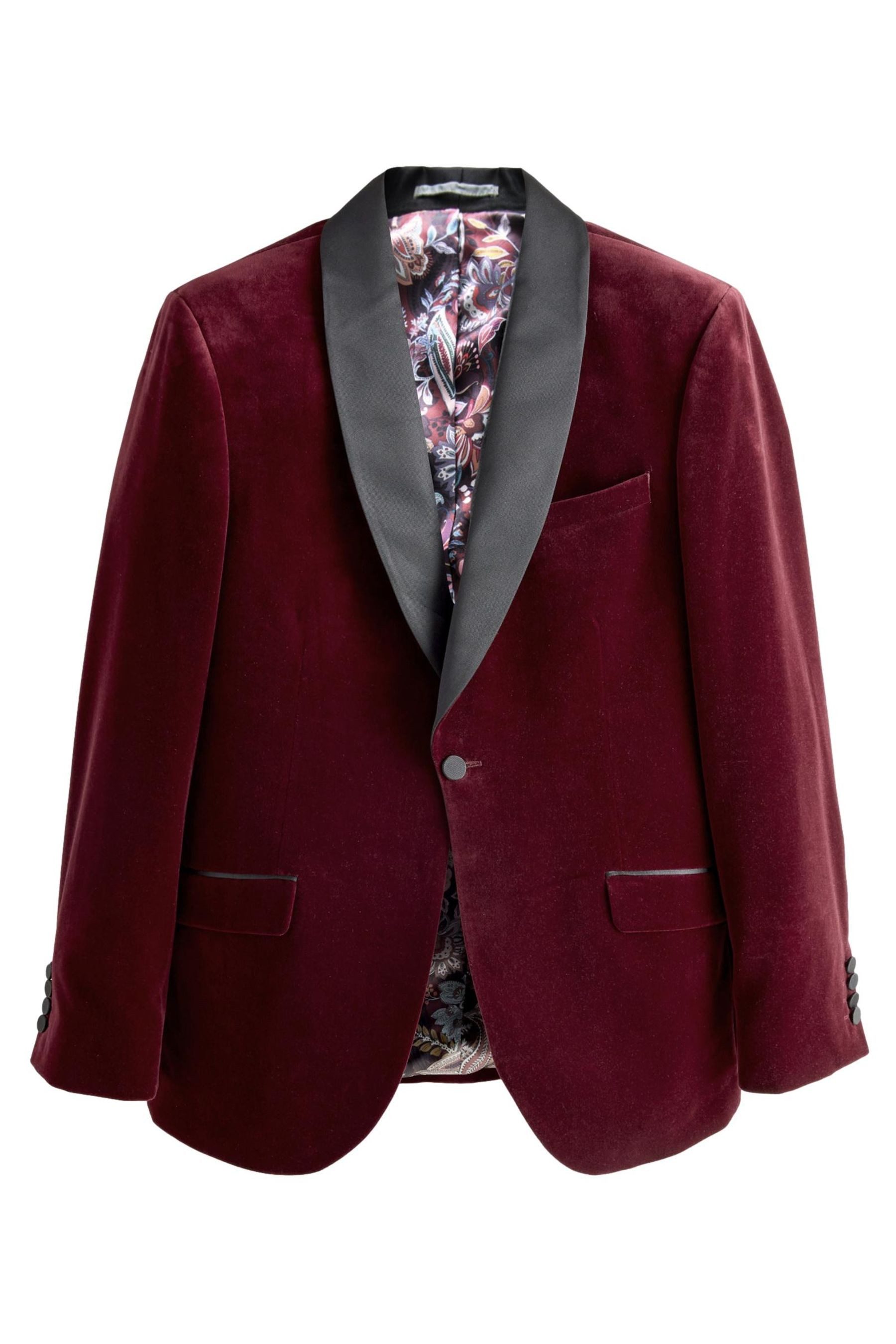 Next Jackenblazer Slim Fit Signature Samtsakko mit Schalkragen (1-tlg)