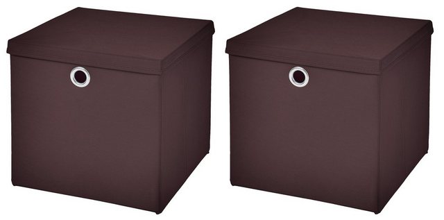StickandShine Faltbox “2 Stück 33 x 33 x 33 cm Faltbox mit Deckel Stoffbox Aufbewahrungsbox (2er SET 33x33x33) in verschiedenen Farben 33cm”