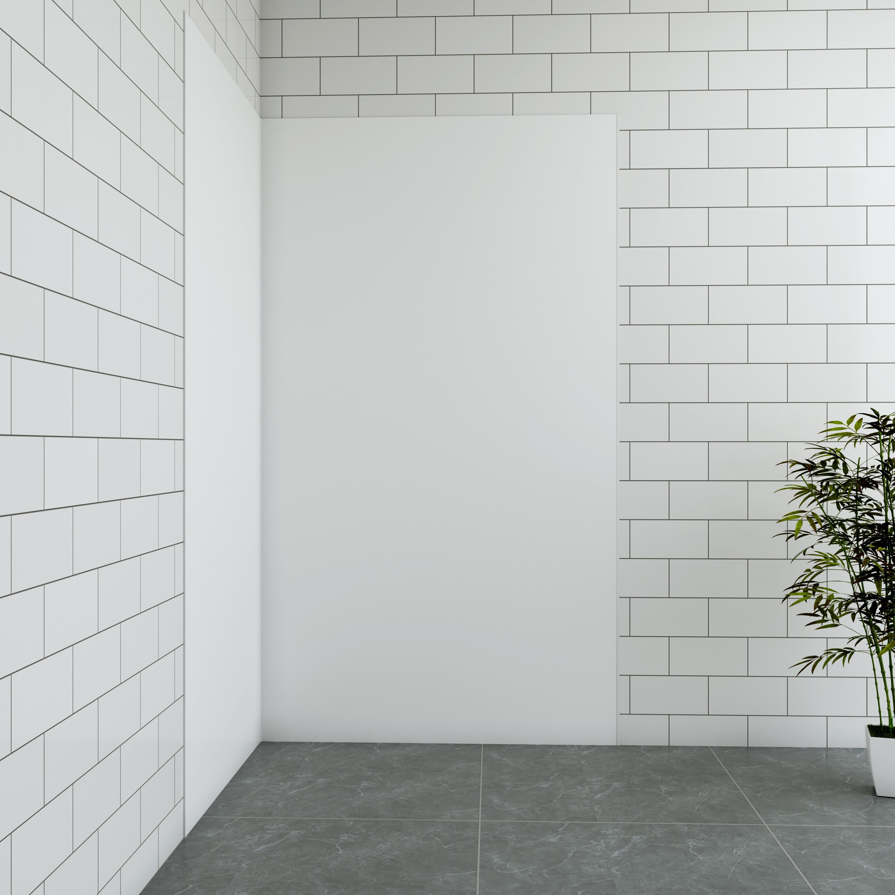 Duschparadies Duschwand 3mm Mattweiß PE-Aluminium Duschwandpaneele Duschwand Duschrückwand, Aluminiumlegierung