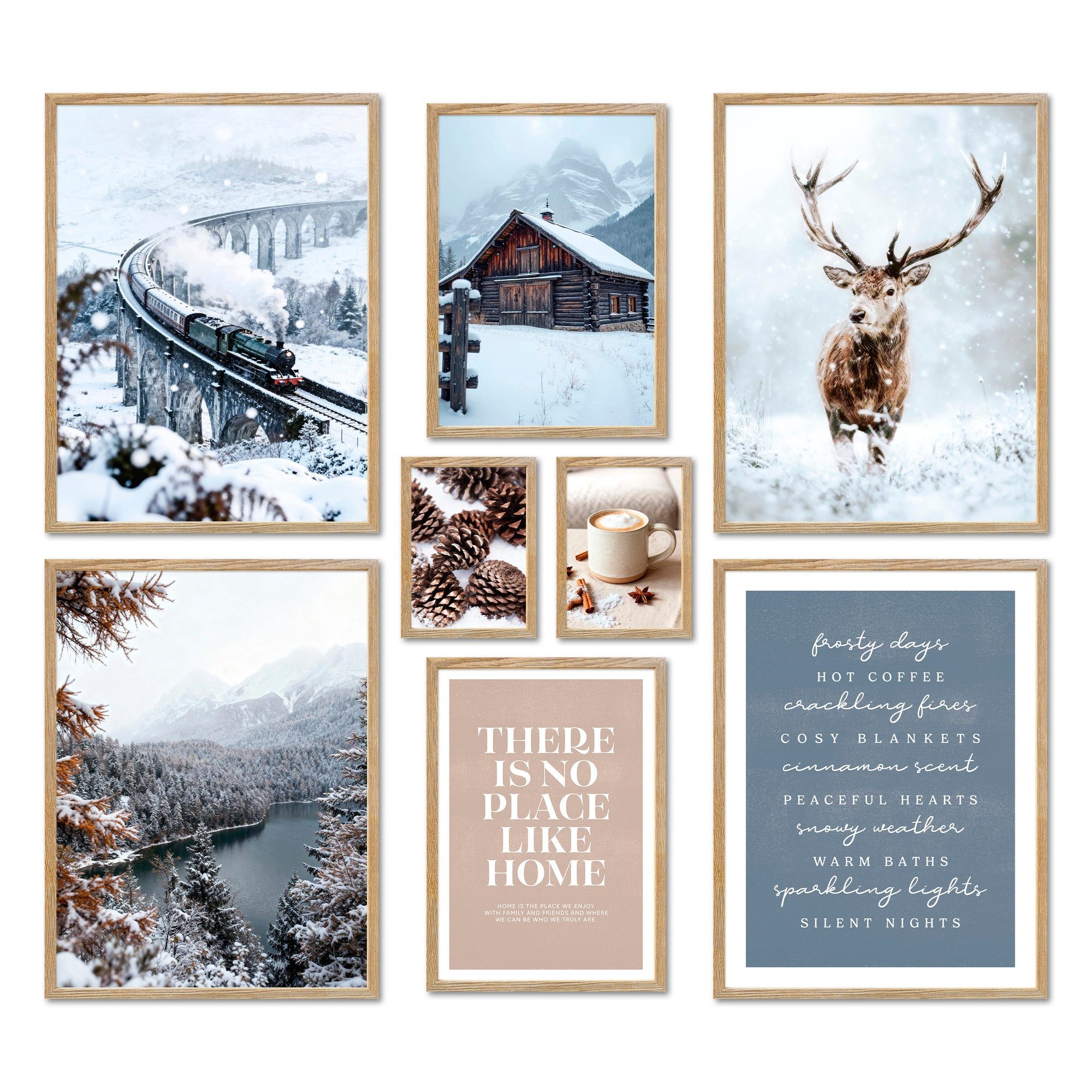ARTFAVES Bilder-Collage Poster Set - WINTER DREAMS - Deko Wandbilder - Wint günstig online kaufen