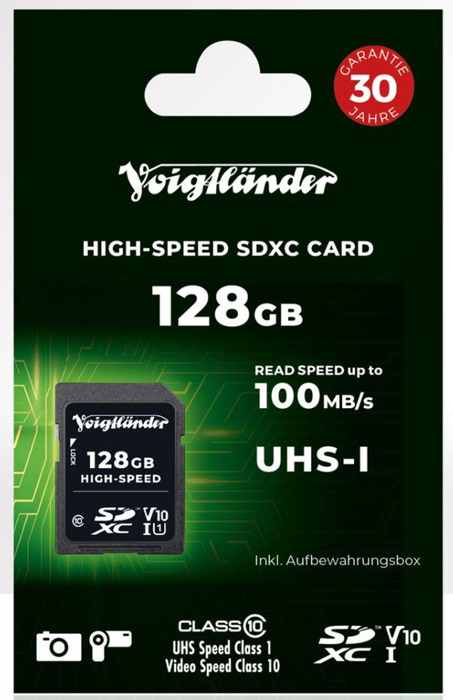 Voigtländer High-Speed SDXC 128GB UHS-I Cl10 Speicherkarte