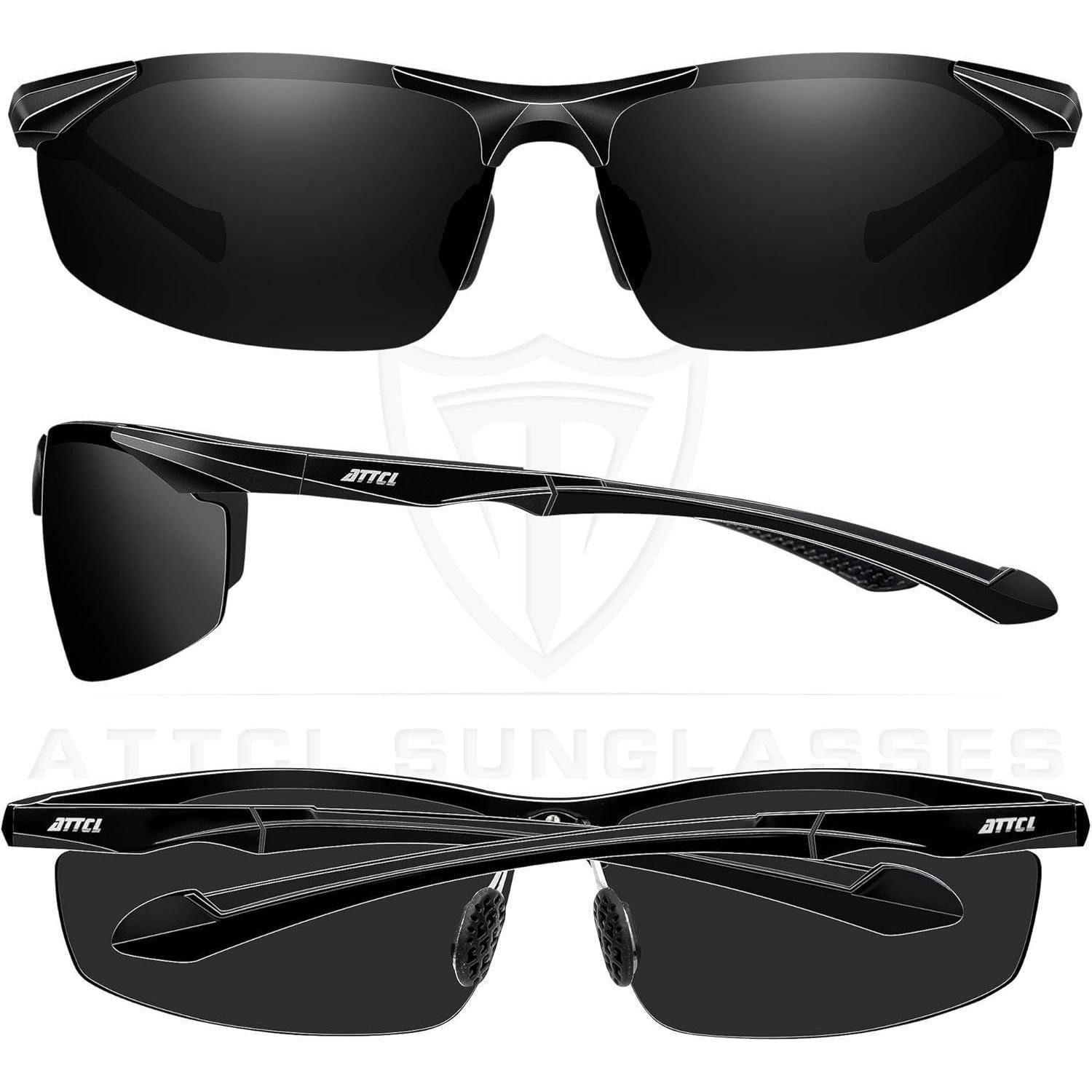 LuxusKollektion Sonnenbrille Sonnenbrille Polarisierte Herren UV 8585-schwarz Non Verspiegelt