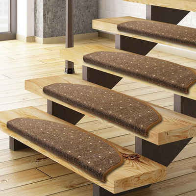 Stufenmatte Playmouth, Stufenschutz, viele Farben, Matte in 2 Ausführungen, Karat, Halbrund, Höhe: 5 mm