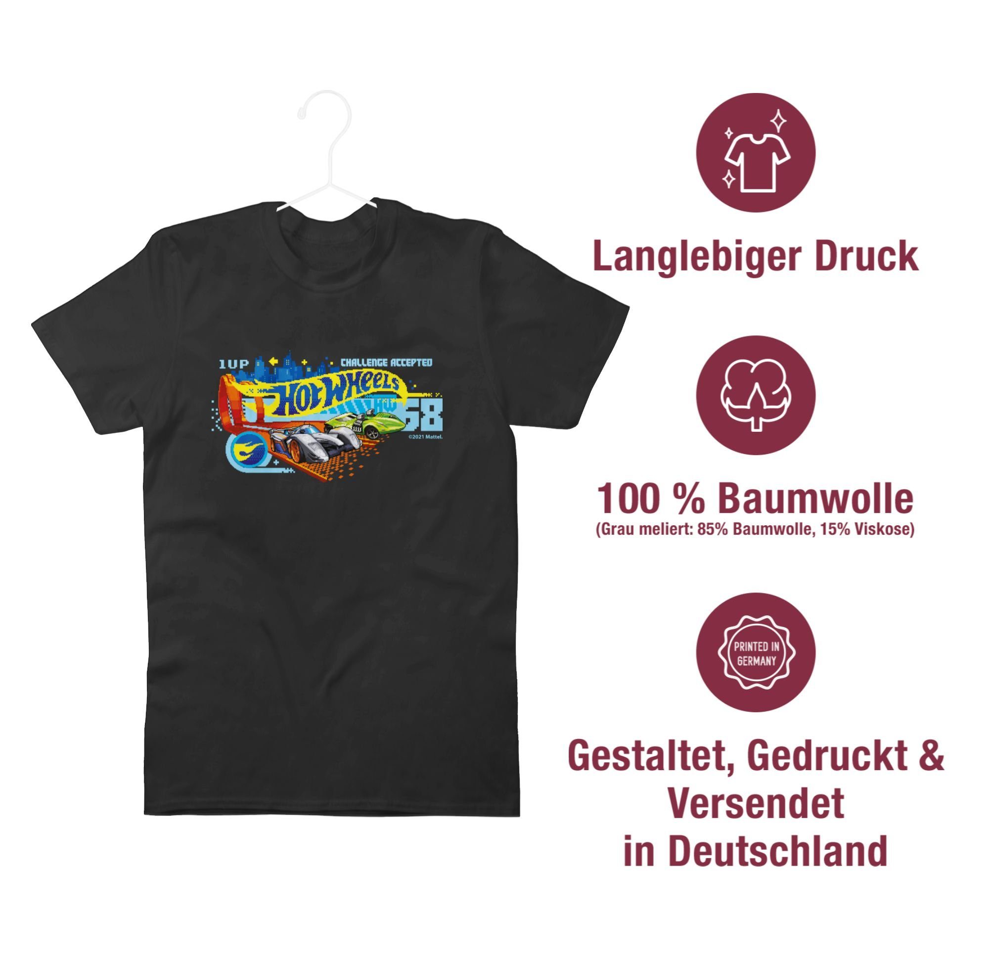 Accepted Wheels 03 T-Shirt Schwarz Hot 8-Bit Shirtracer Challenge Herren