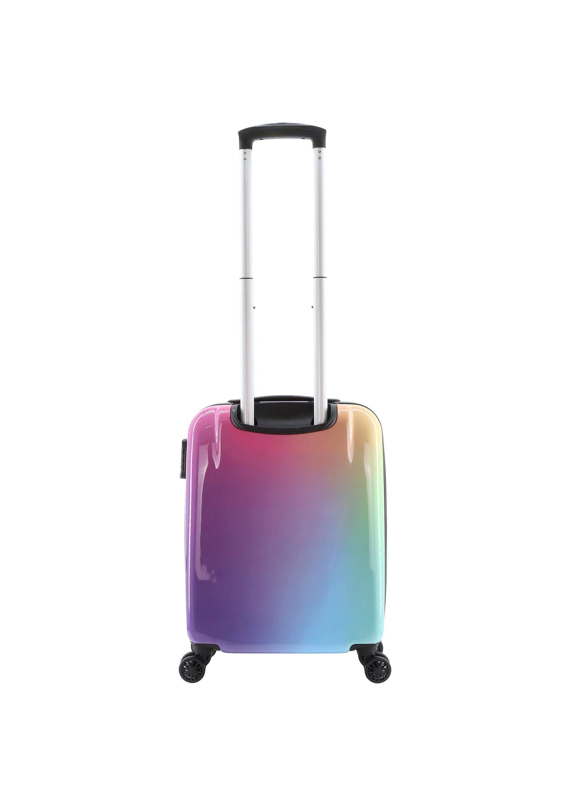Saxoline® Koffer mit praktischem TSA-Zahlenschloss Rainbow,