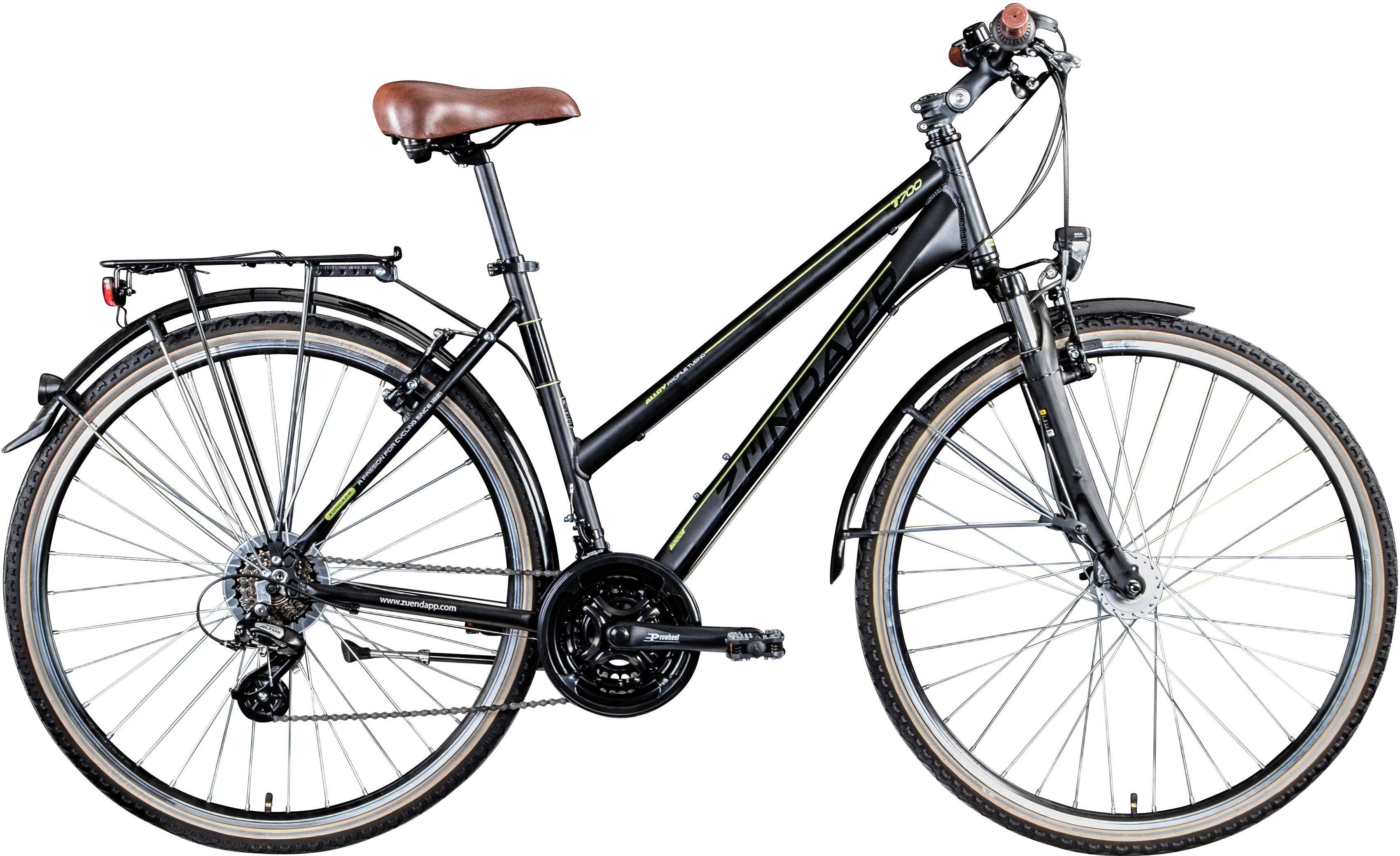 Thumbnail - Zündapp Trekkingrad T700, 21 Gang Shimano Altus Schaltwerk, Kettenschaltung, für Damen, Kettenschaltung