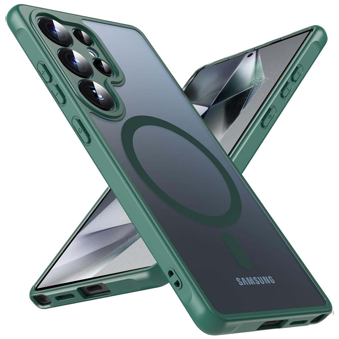 CoolGadget Handyhülle für Samsung Galaxy S24 Ultra 6,8 Zoll, Kamera Schutz Hülle Silikon Hard Case Schutzhülle für Magsafe Zubehör