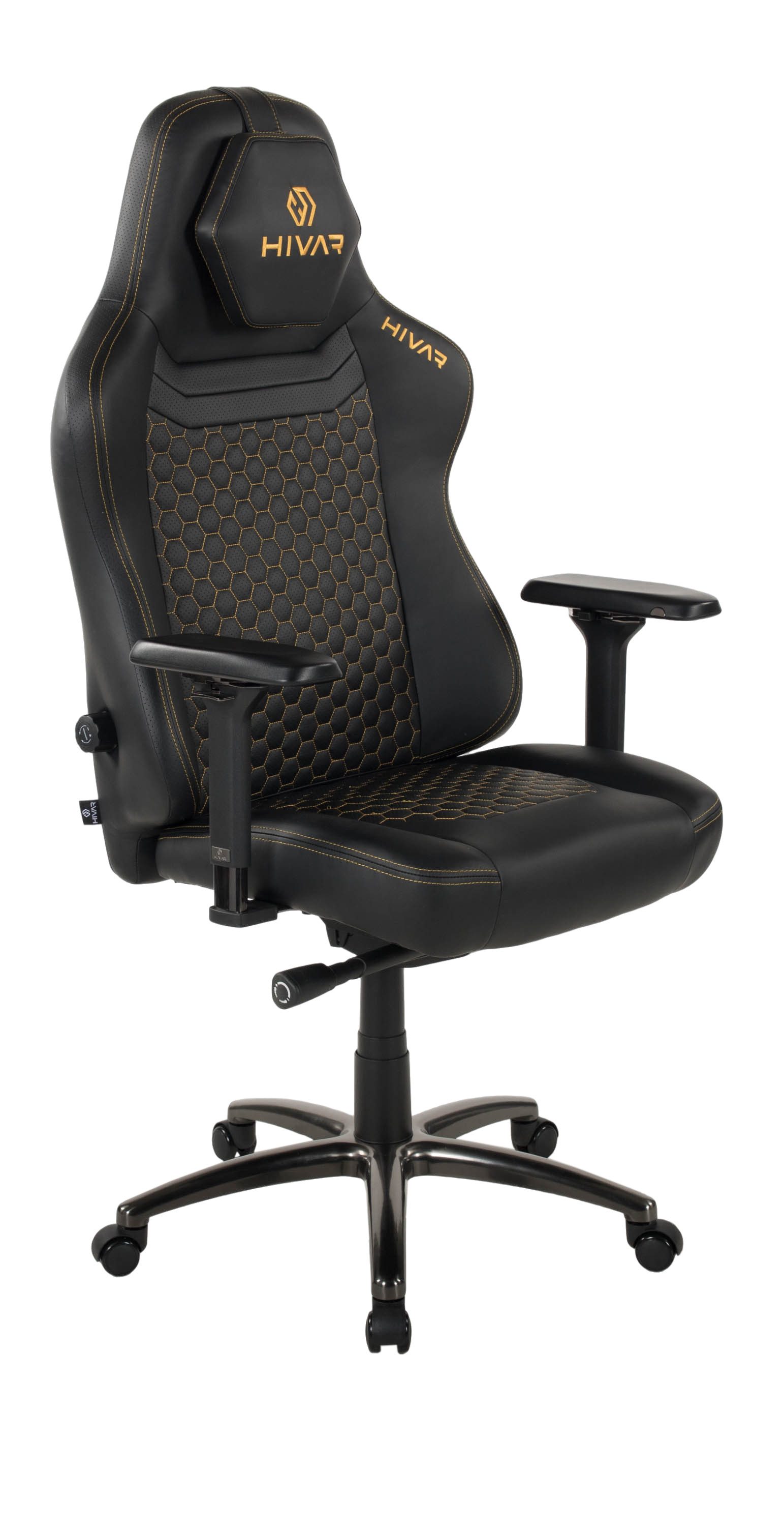 HIVAR Gaming Chair XL, ergonomischer Bürostuhl, Lordosenstütze, belastbar bis 180 kg