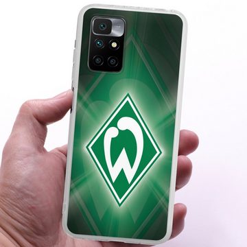 DeinDesign Handyhülle SV Werder Bremen Offizielles Lizenzprodukt Wappen Werder Bremen Laser, Xiaomi Redmi 10 2022 Silikon Hülle Bumper Case Handy Schutzhülle