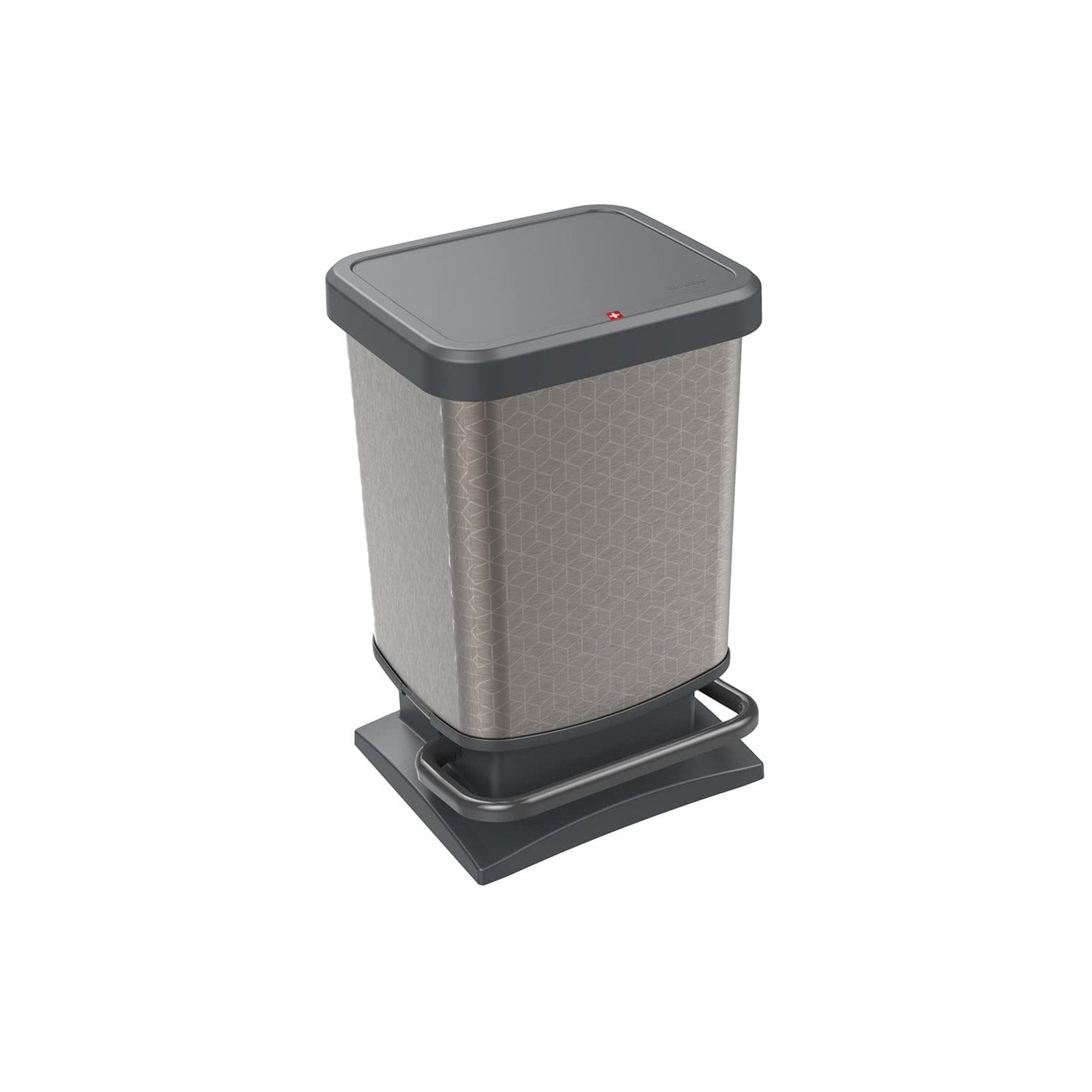 ROTHO Mülleimer Paso Mülleimer 20l mit Deckel, Kunststoff (PP), hergestellt in der Schweiz