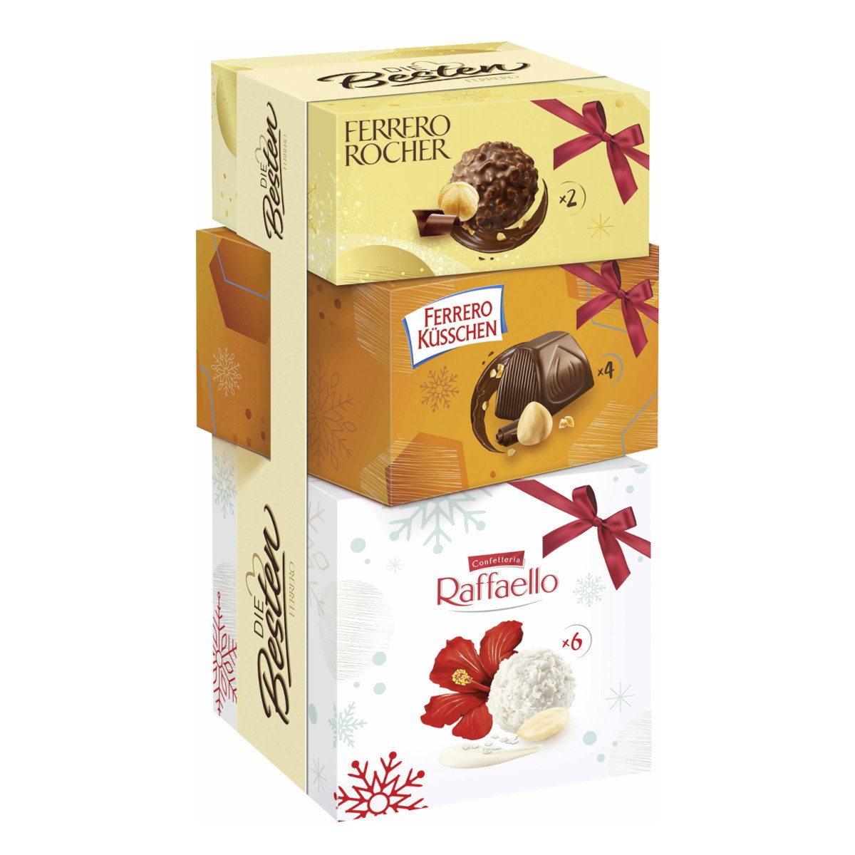 FERRERO ROCHER Schokolade, Ferrero Die Besten Geschenkeberg Weihnachten Packung 121g