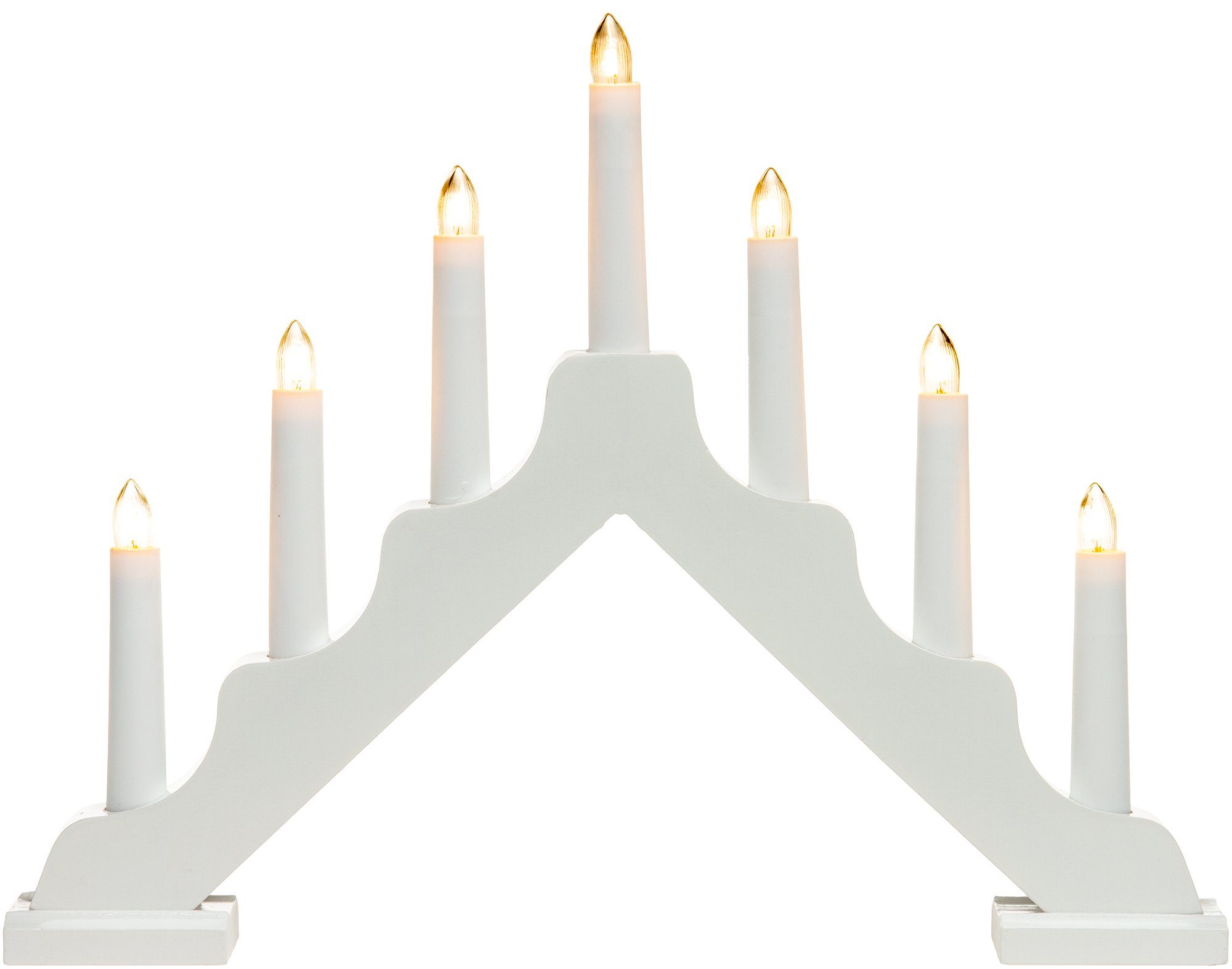 SIKORA Schwibbogen LB74 Schwedenleuchter mit 7 elektrischen Kerzen B:38,5cm