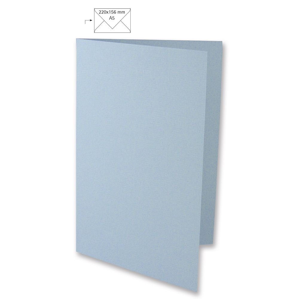 A5 uni Rayher HD Bastelkartonpapier 220g/qm 5x Karte babyblau