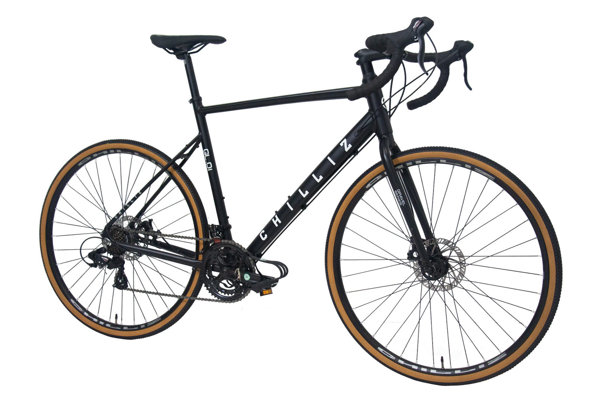 CHILLIZ Gravelbike GL.01, 14 Gang Shimano Tourney Schaltwerk, Kettenschaltung