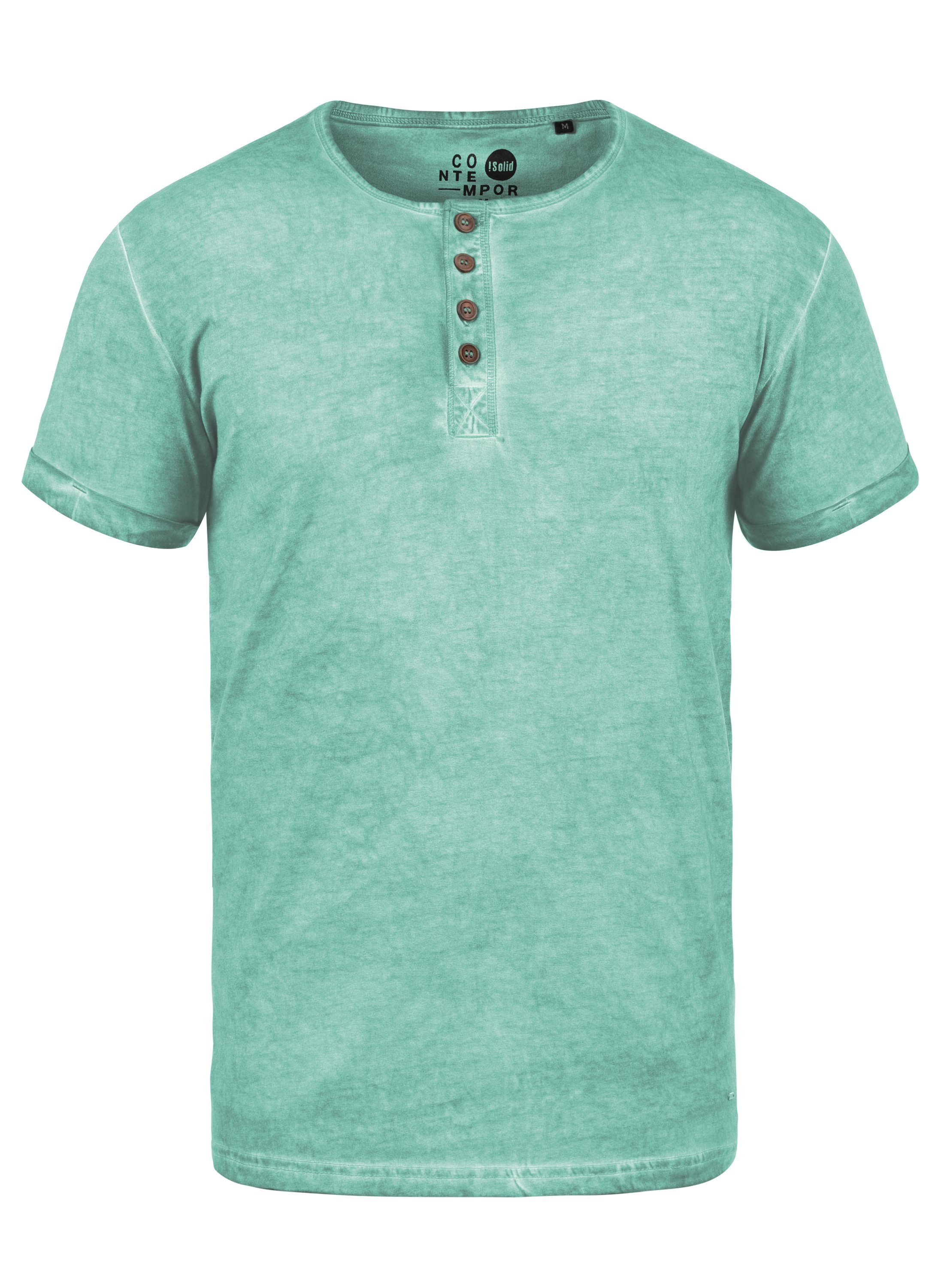 !Solid Rundhalsshirt SDTihn Kurzarmshirt mit Brusttasche Blue Glow (1252) | T-Shirts