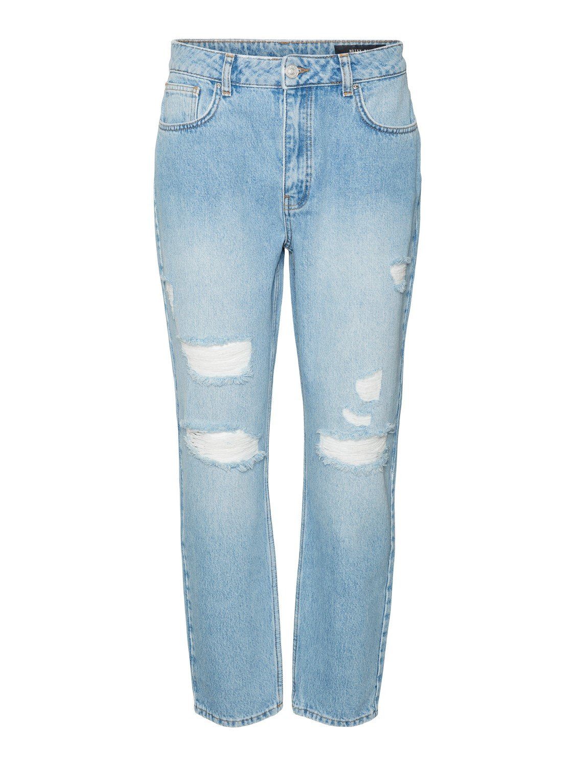 Noisy may Straight-Jeans NMISABEL HW MOM aus 100% Baumwolle