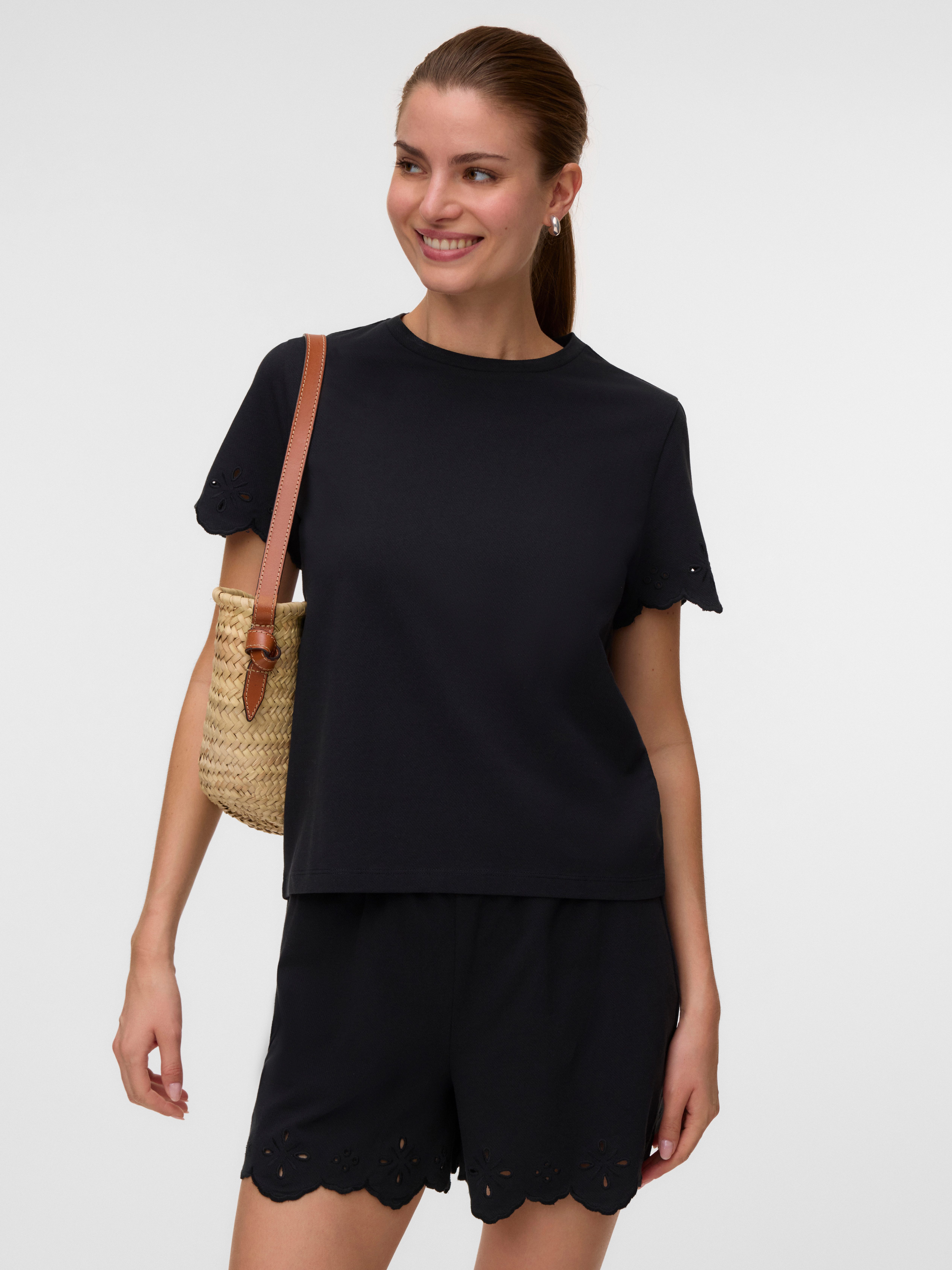Vero Moda Kurzarmshirt VMLOUISE SS TOP JRS Baumwolle, regular fit – Bild 2 von 5