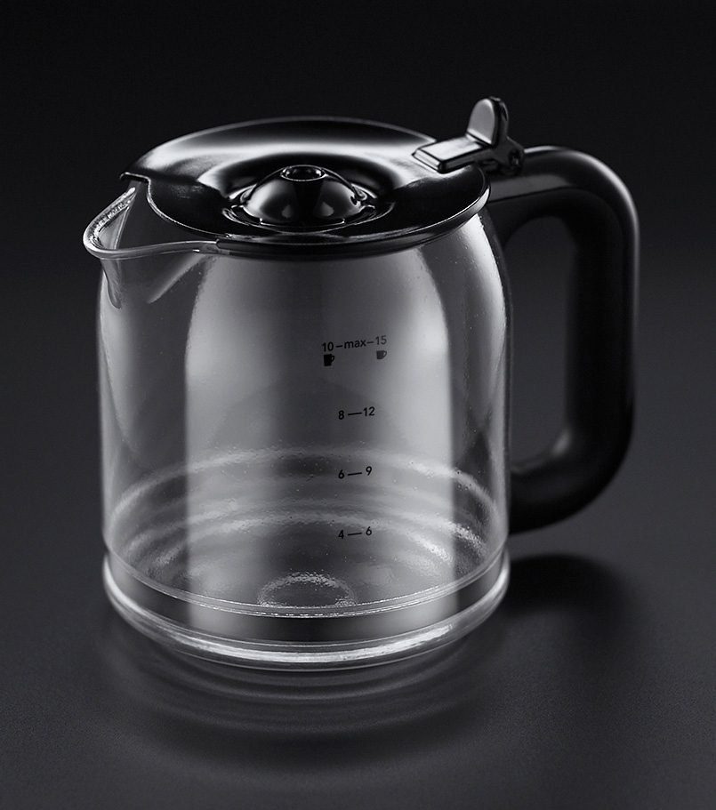 RUSSELL HOBBS Filterkaffeemaschine Buckingham Dig. Glas 20680-56, 1,25l Kaffeekanne, 1x4, mit blauem Leuchtring