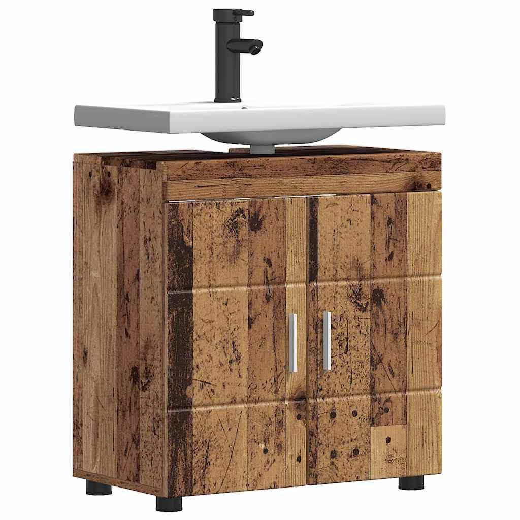 vidaXL Badezimmerspiegelschrank Badezimmer Waschbecken Schrank TULUM günstig online kaufen