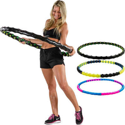 MOVIT Hula-Hoop-Reifen Movit® Hula Hoop Reifen mit Massagenoppen, mit Magnete, Hip, 3 Varianten: 0,9/1,3/1,7 kg