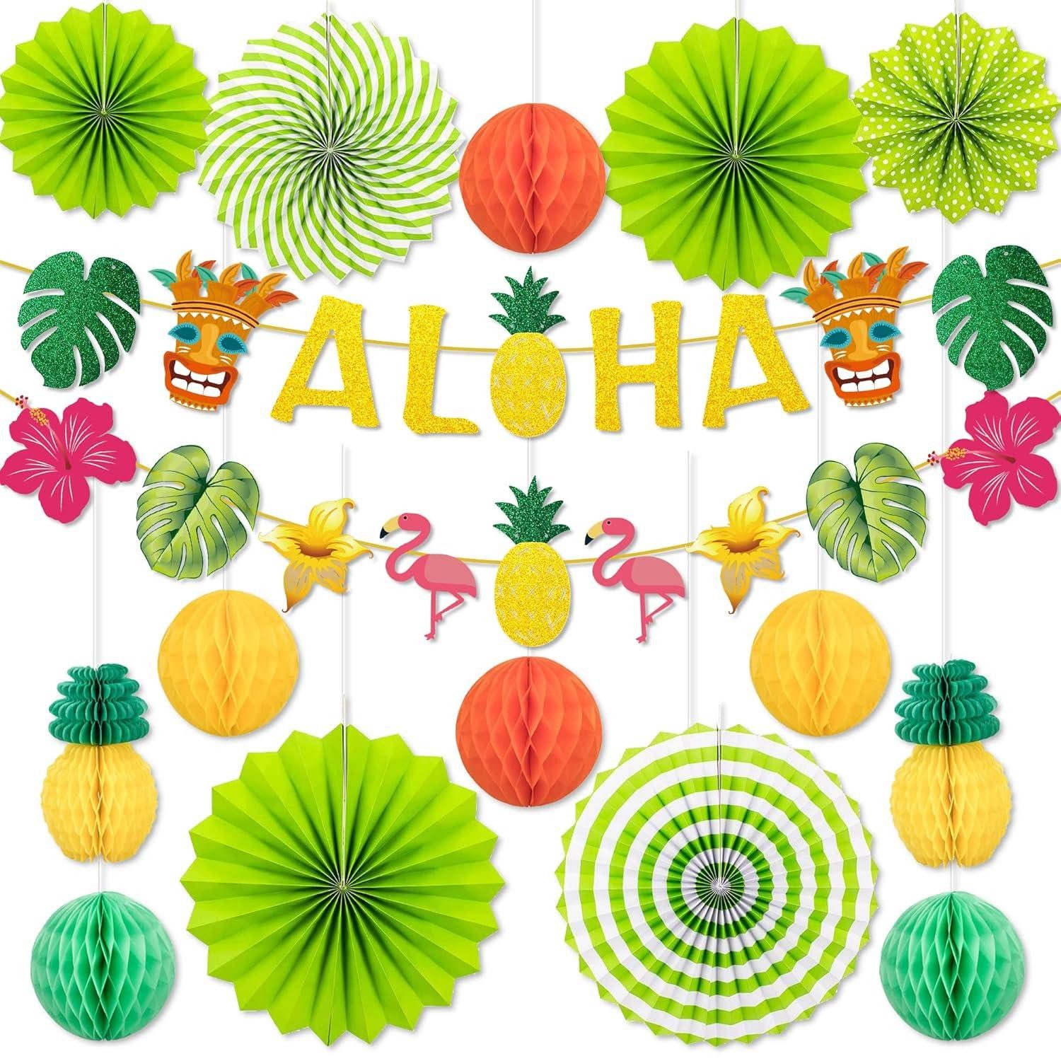 Hängedekoration Hawaiianische Party Wabendekorationen Sommer Dekoration Strand Urlaub