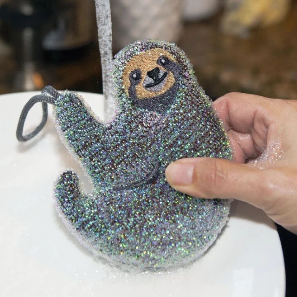 WestCraft Geschirrschwamm lustiger funktioneller Geschirrschwamm viele Motive, Küchen Schwamm, Topf, Küchenschwamm, Koala, Faultier, Katze, Regenbogen, Kasette